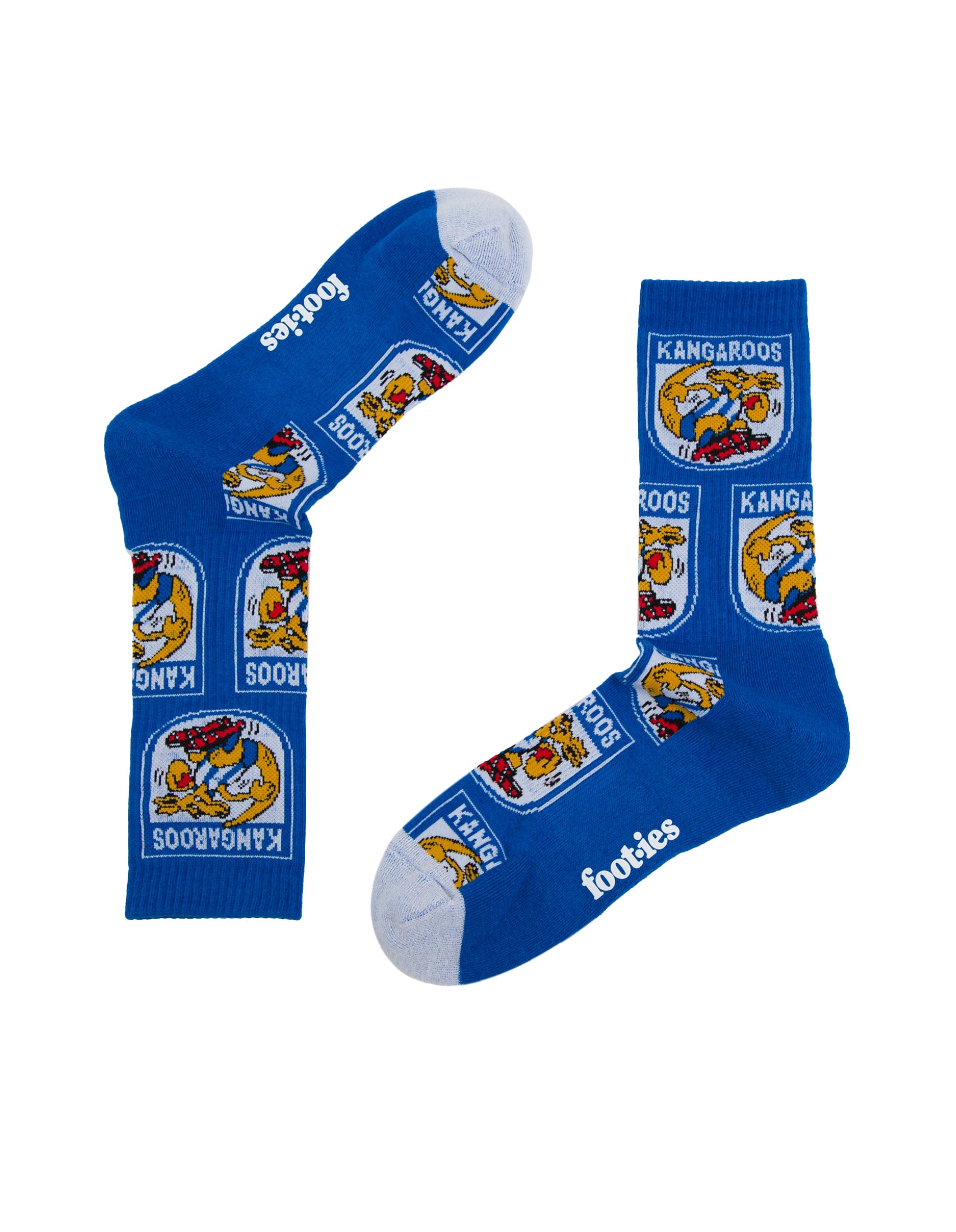 North Melbourne Kangaroos Retro Sneaker Sock 2 Pack
