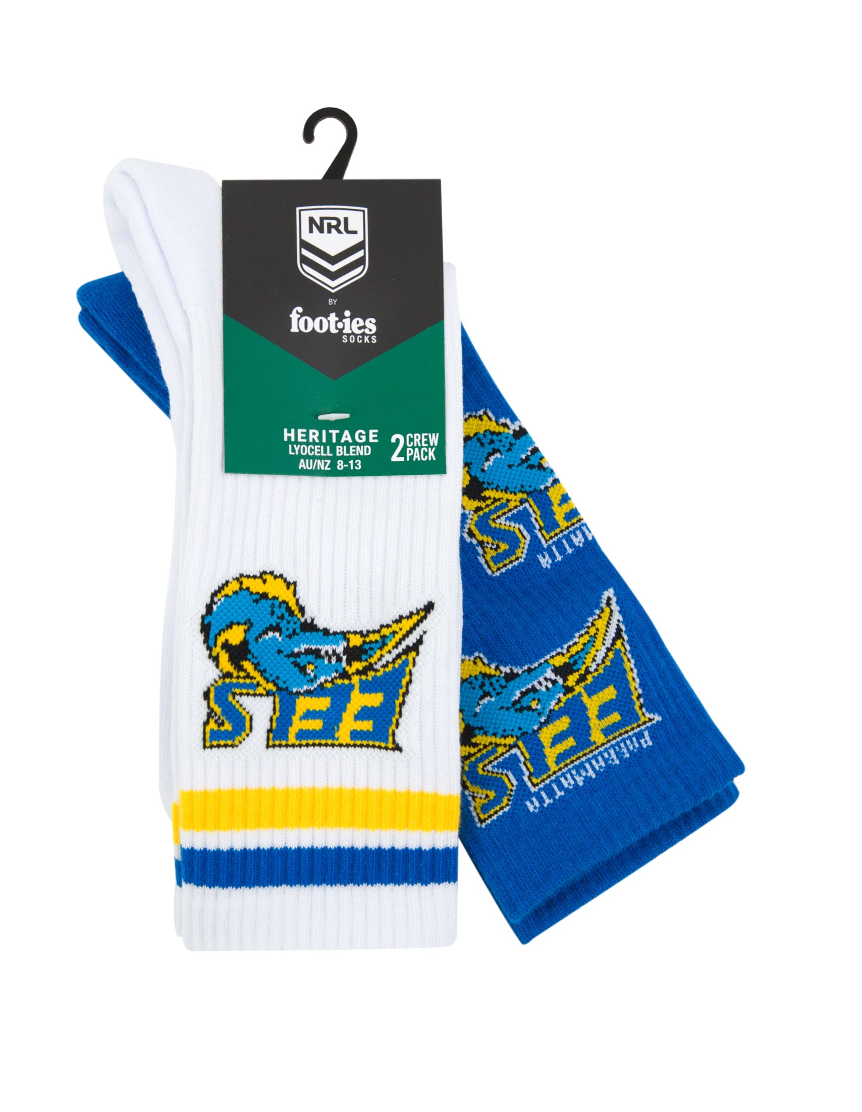Parramatta Eels Retro Sneaker Sock 2-Pa k