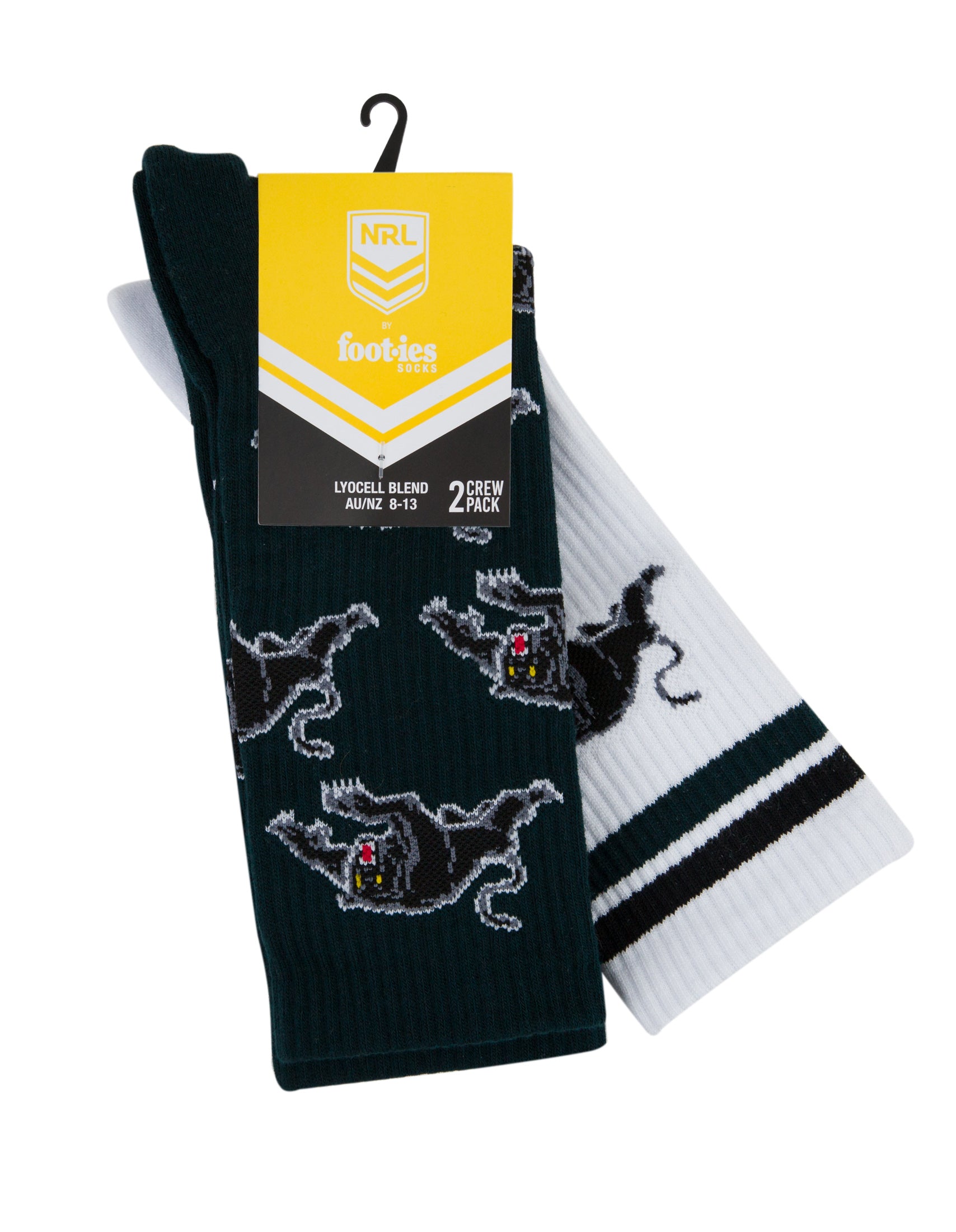 Penrith Panthers Logo Sneaker Socks 2 Pack