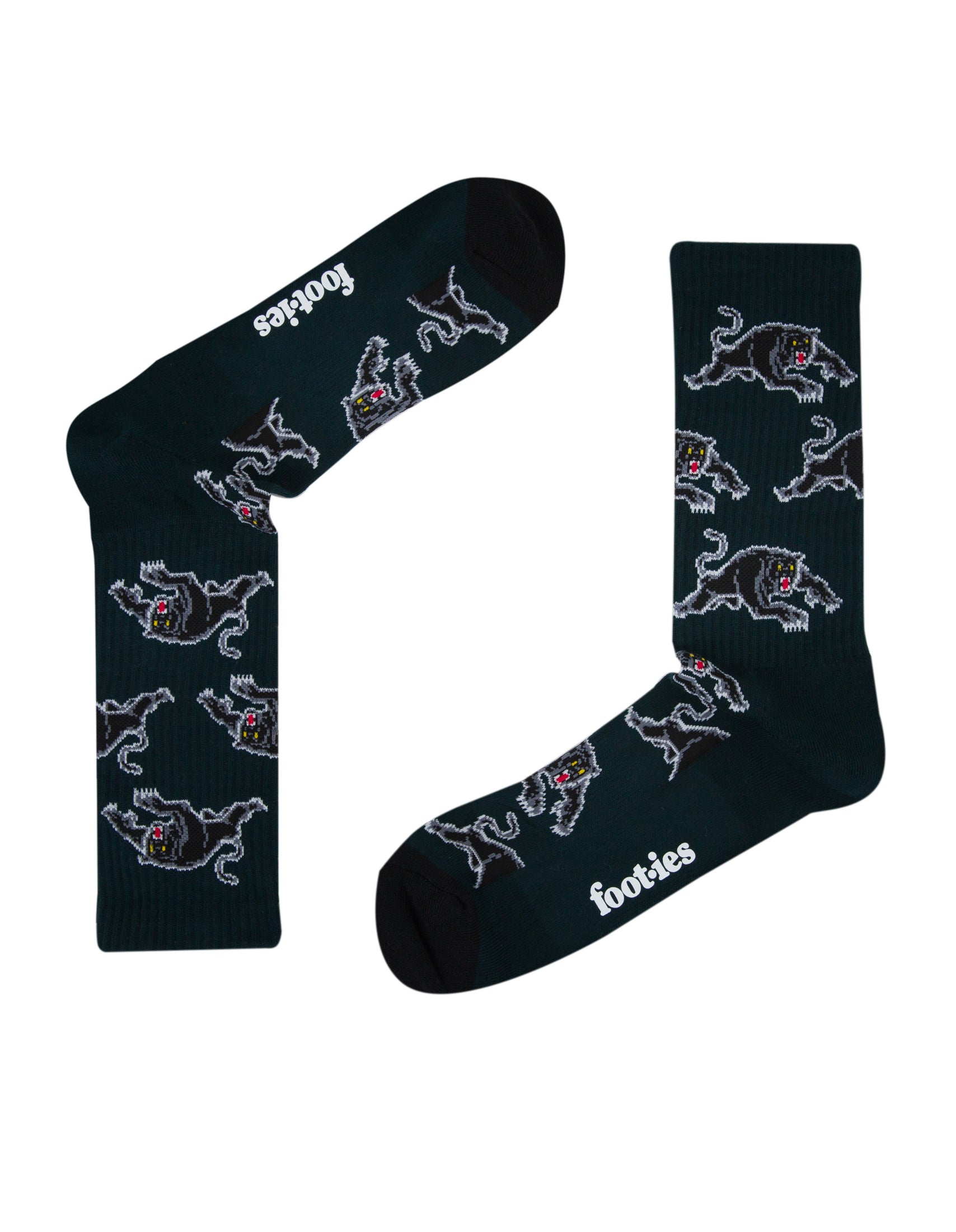 Penrith Panthers Logo Sneaker Socks 2 Pack