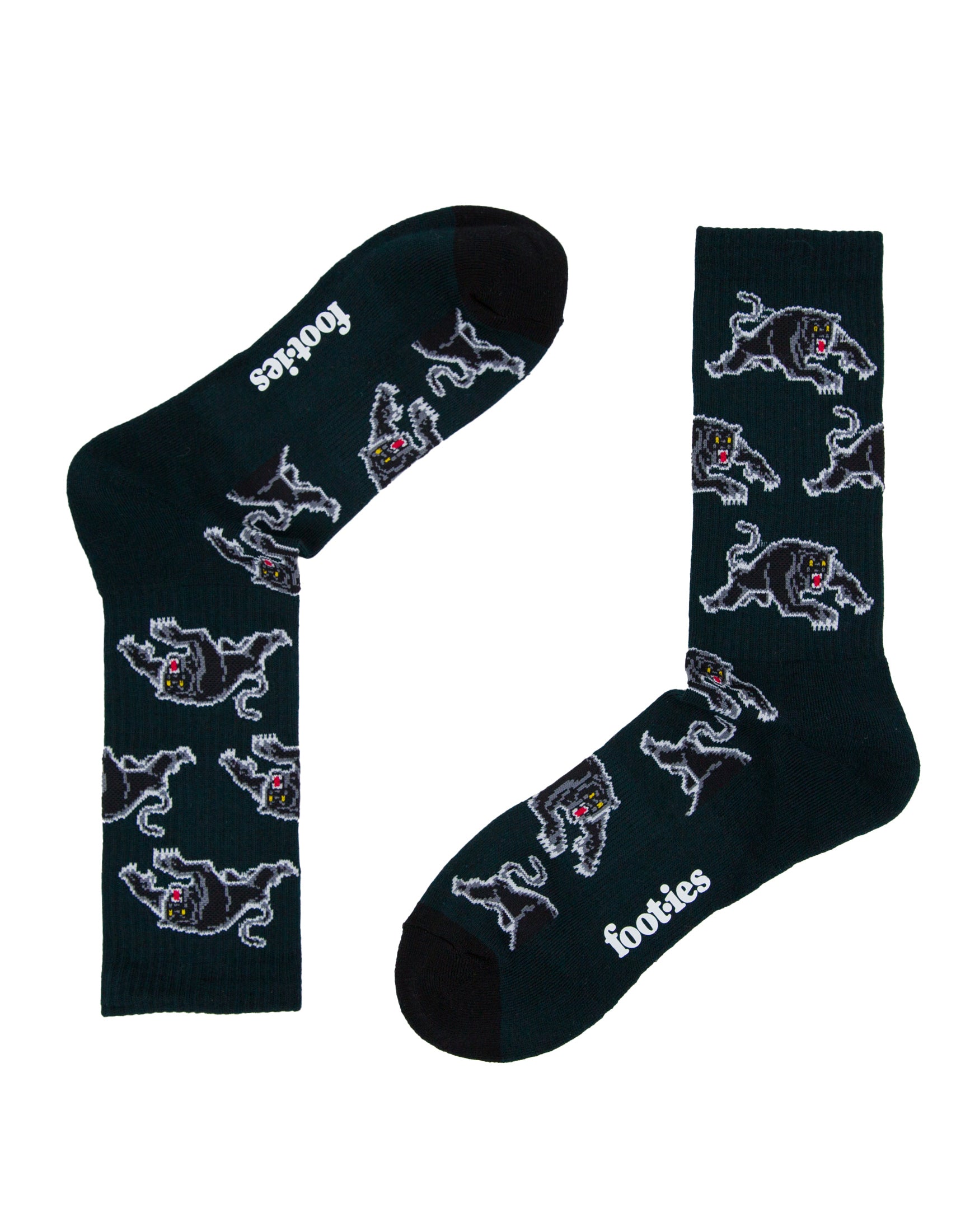 Penrith Panthers Embroidered Sneaker Socks 2 Pack