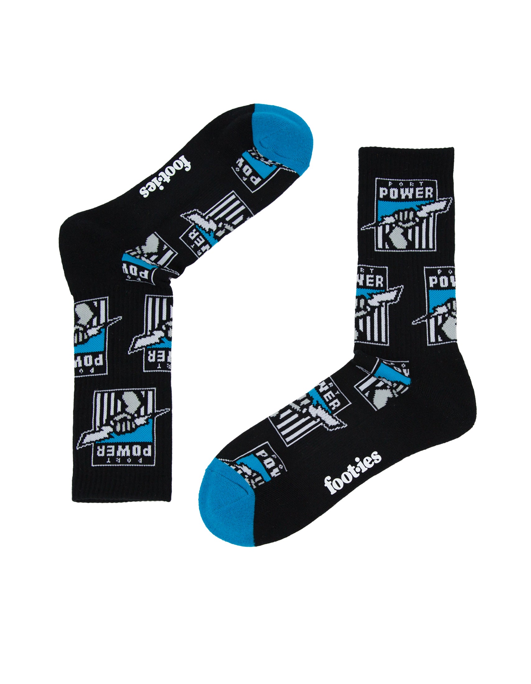 Port Adelaide Power Retro Sneaker Sock 2 Pack