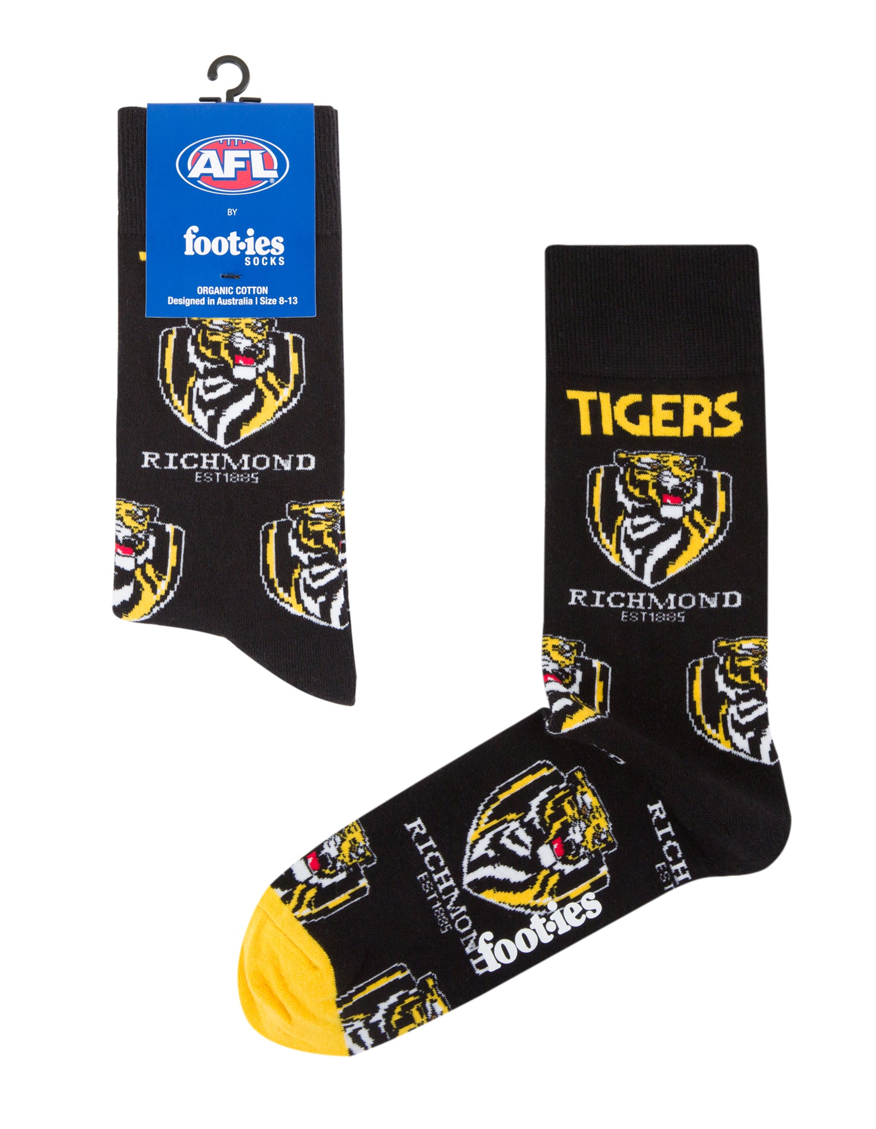Richmond Tigers Mascot Organic Cotton Socks