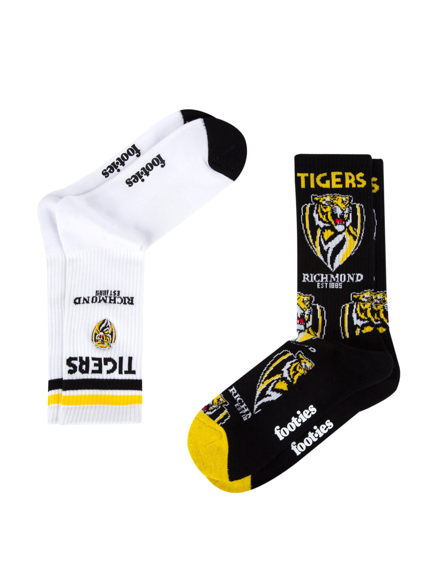 Richmond Tigers Mascot Sneaker 2 Pack Socks