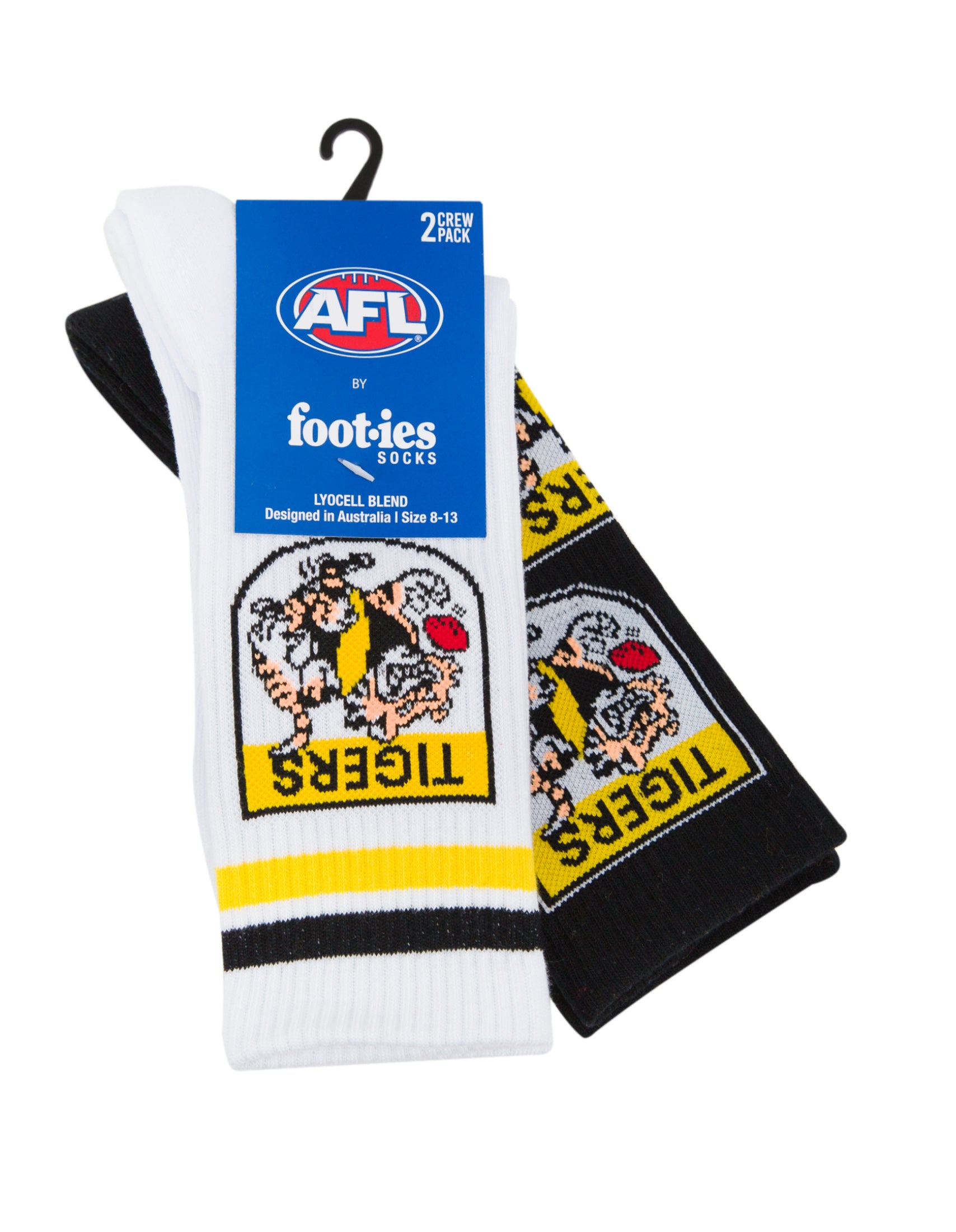 Richmond Tigers Retro Sneaker Sock 2 Pack
