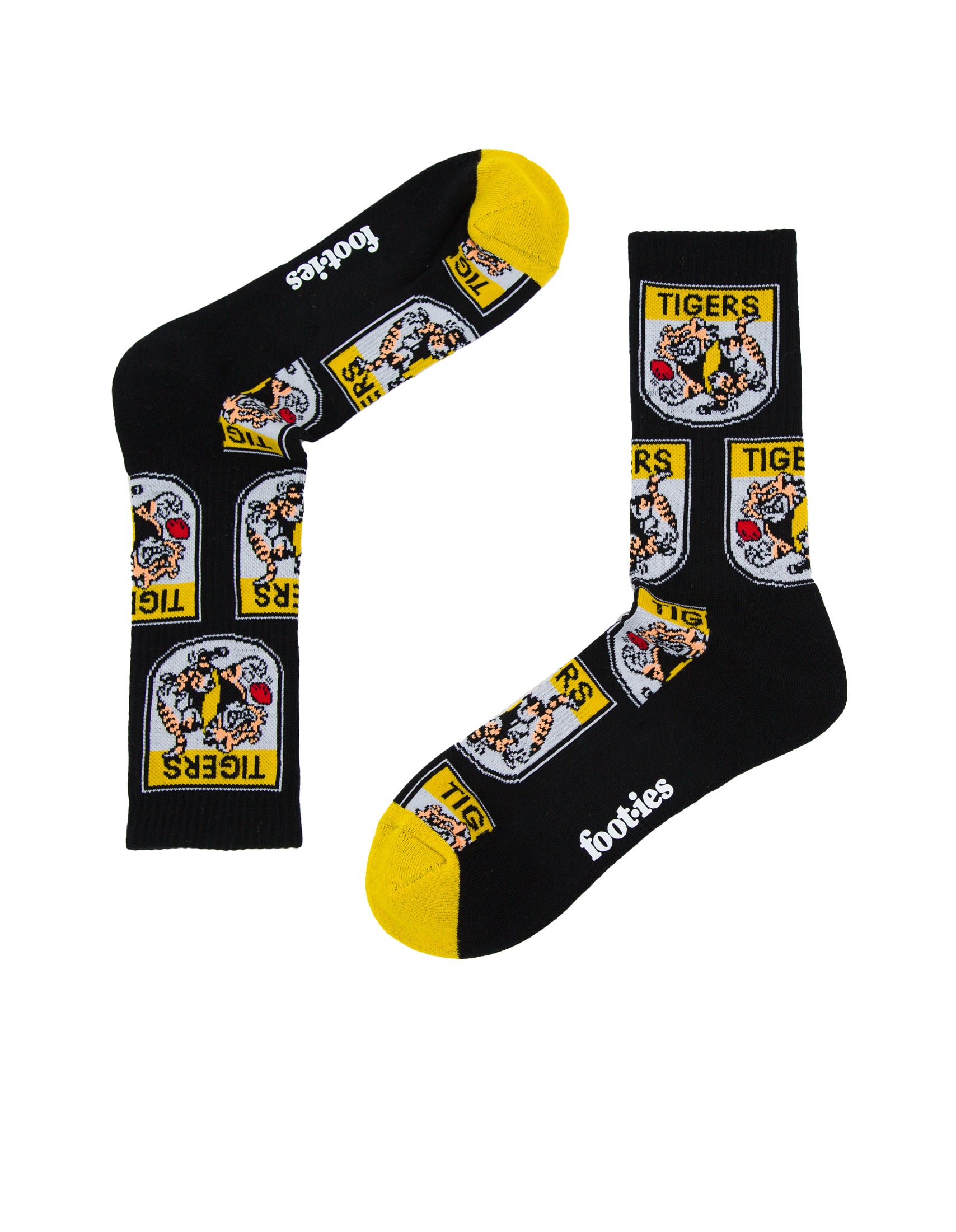Richmond Tigers Retro Sneaker Sock 2 Pack
