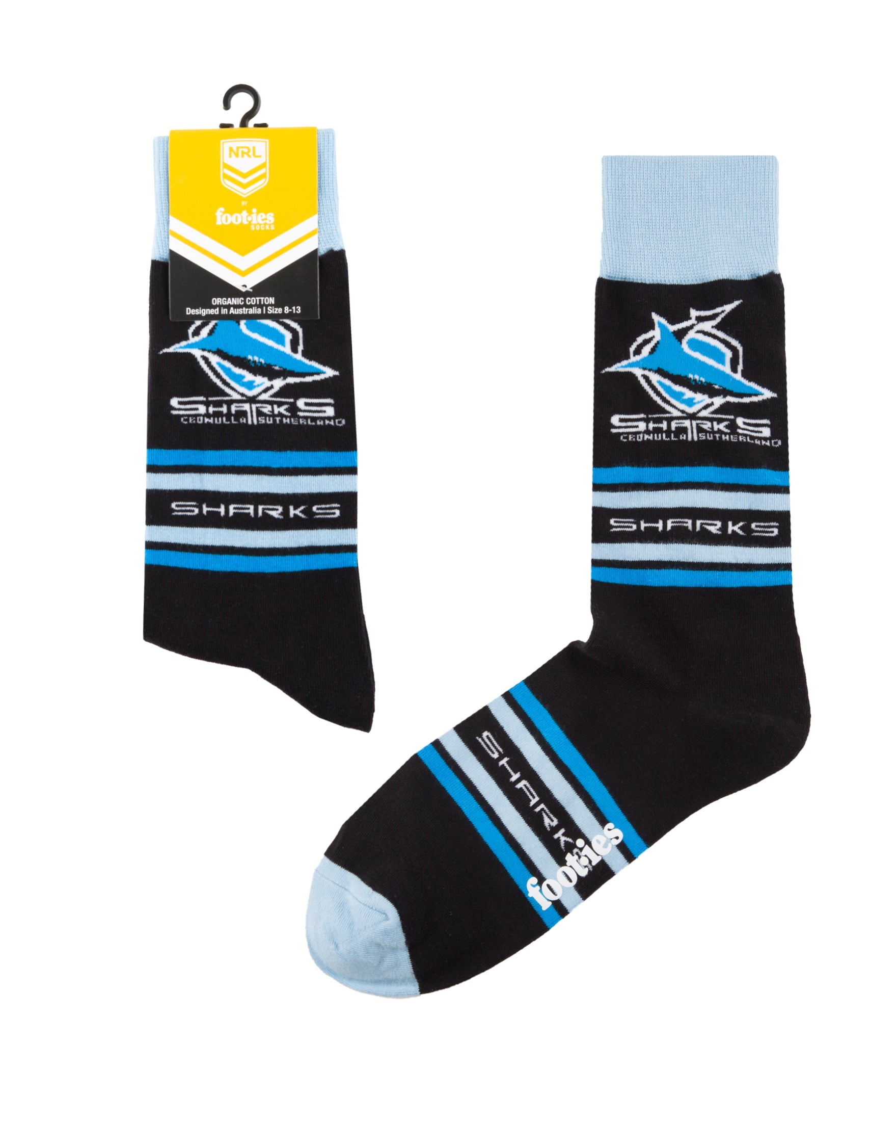 Cronulla Sharks Stripe Organic Cotton Socks