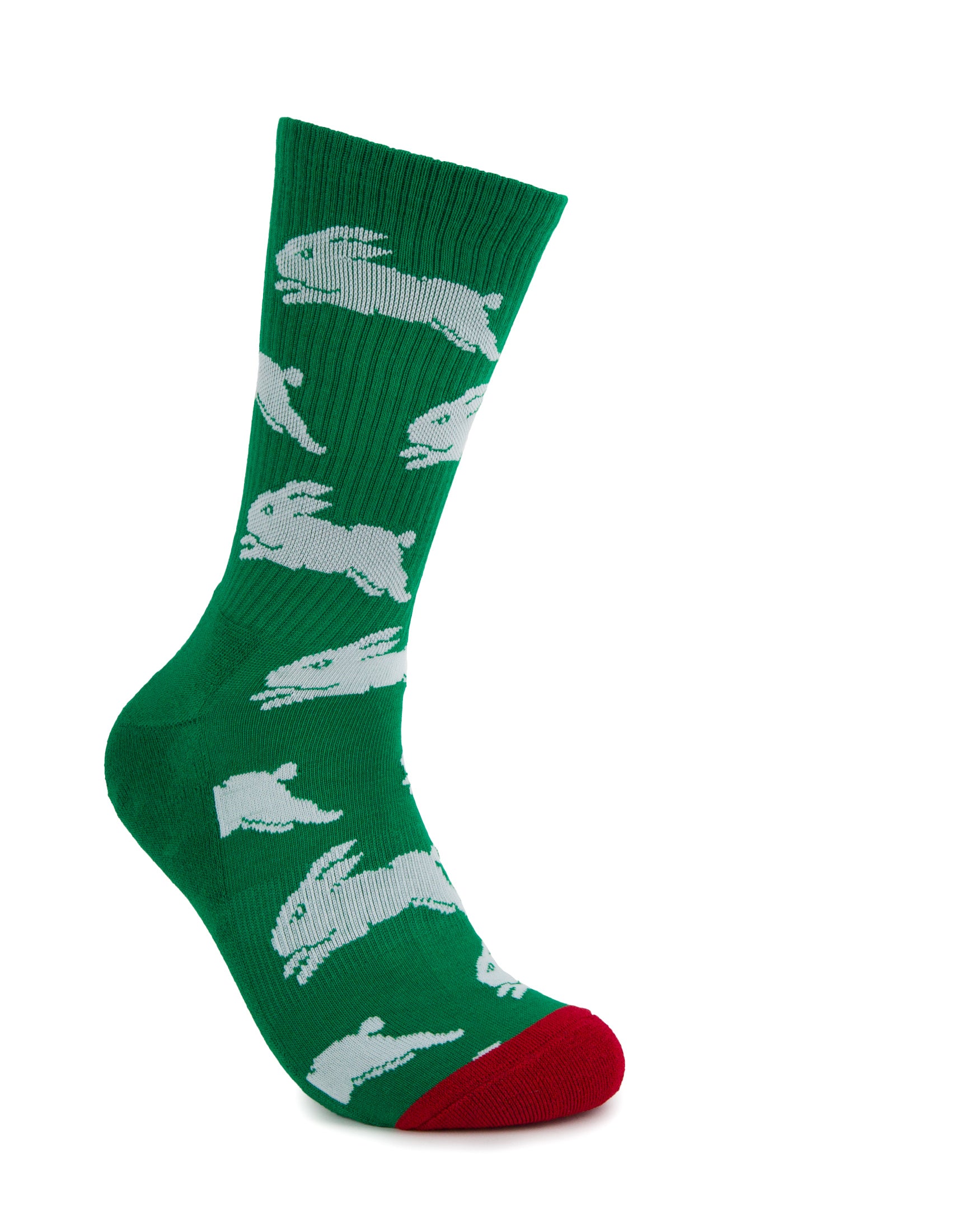 South Sydney Rabbitohs Embroidered Sneaker Sock 2 Pack