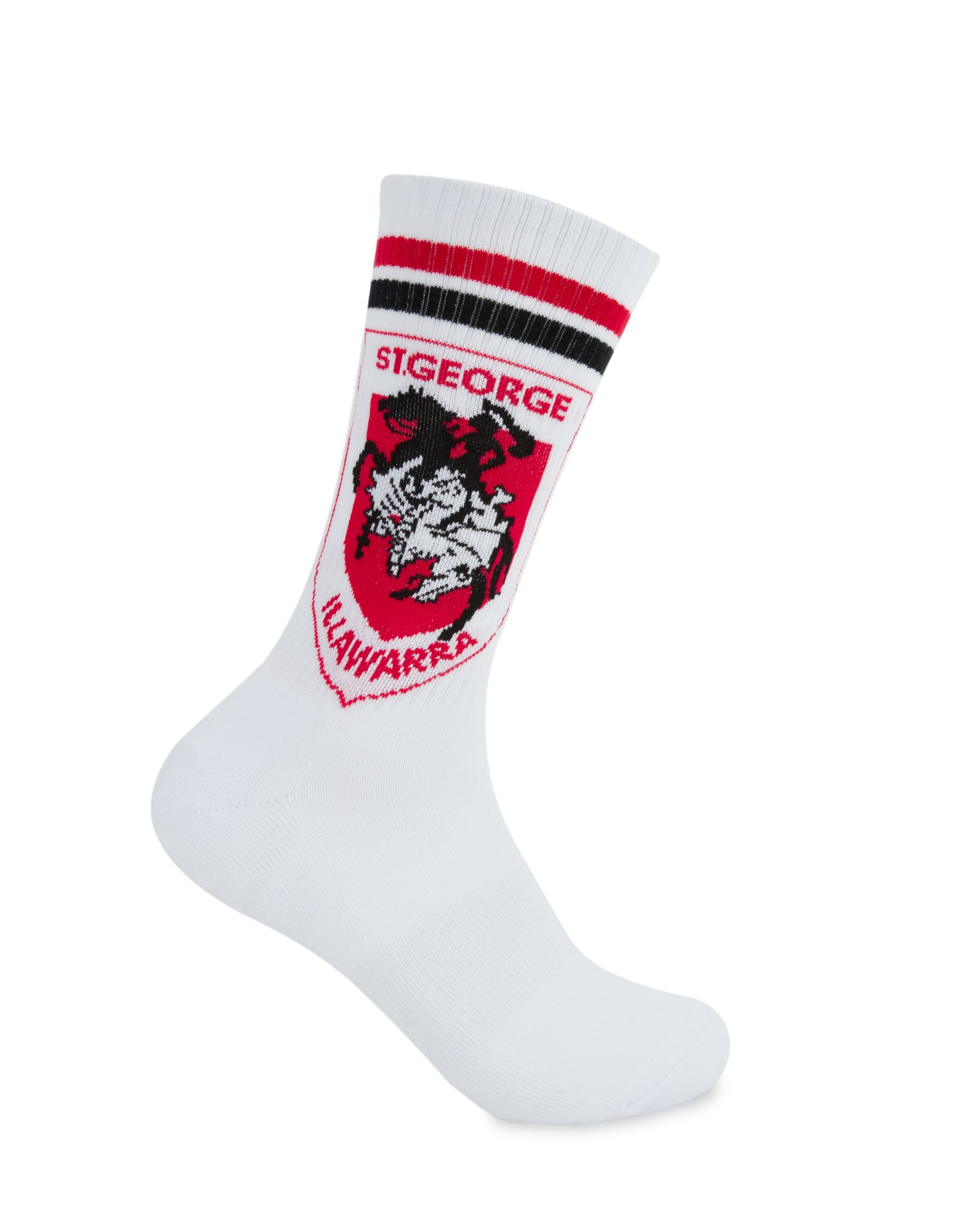 St George Illawarra Dragson Logo Sneaker Socks 2 Pack