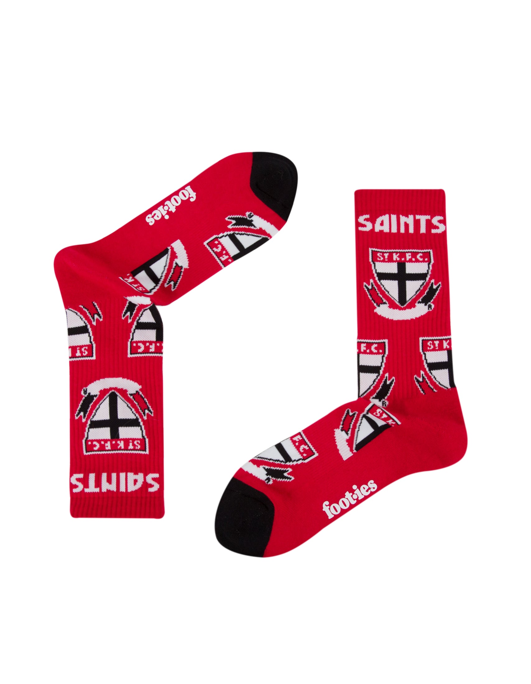 St Kilda Saints Mascot Sneaker 2 Pack Socks