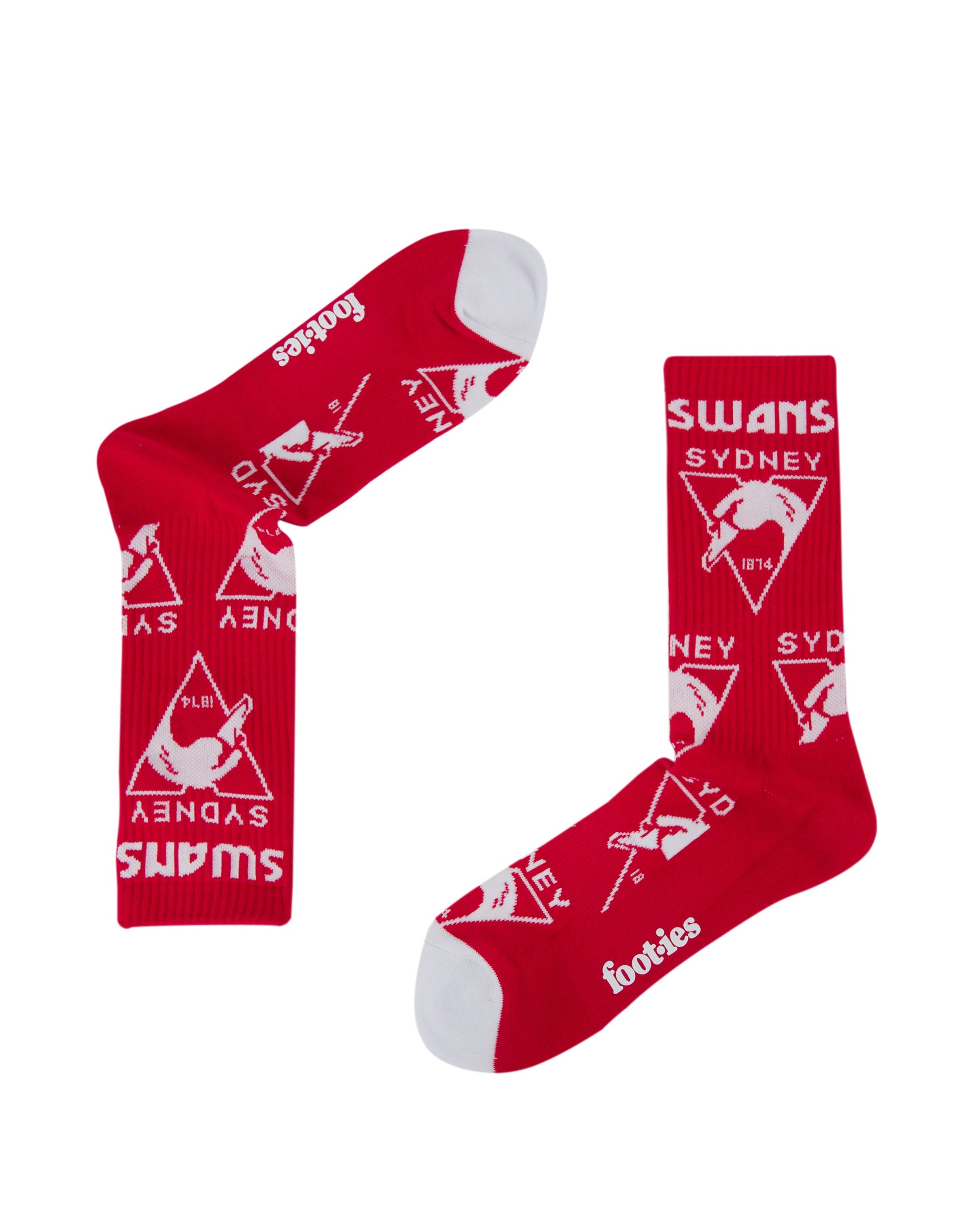 Sydney Swans Mascot Sneaker 2 Pack Socks