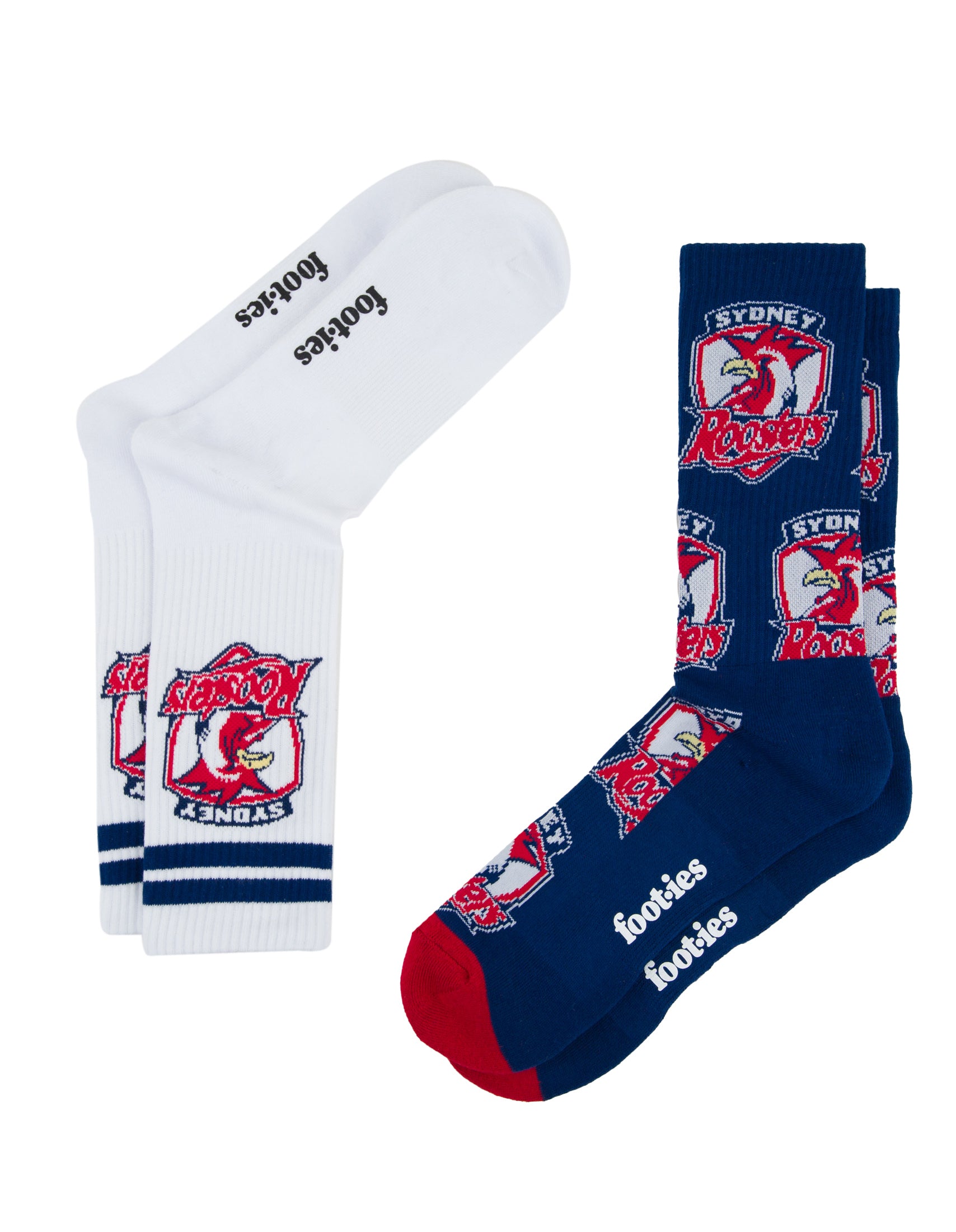 Sydney Roosters Logo Sneaker Socks 2 Pack