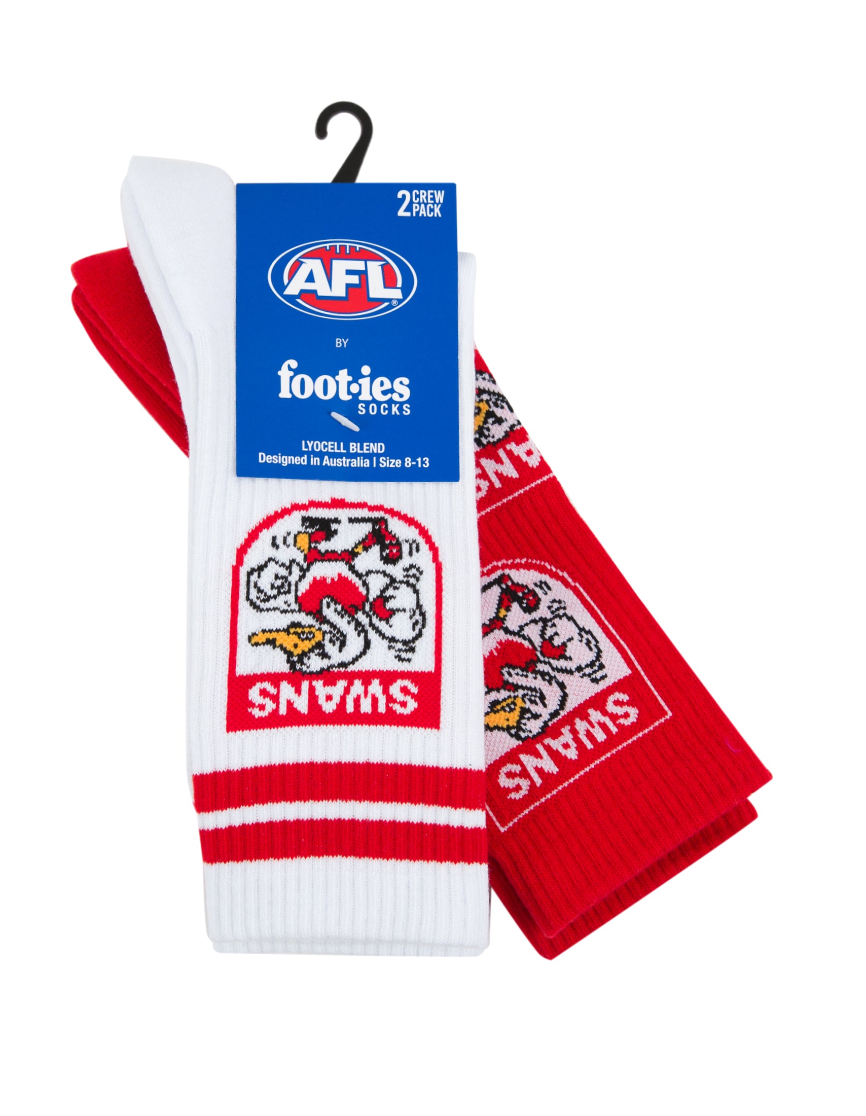 Sydney Swans Retro Sneaker Sock 2 Pack