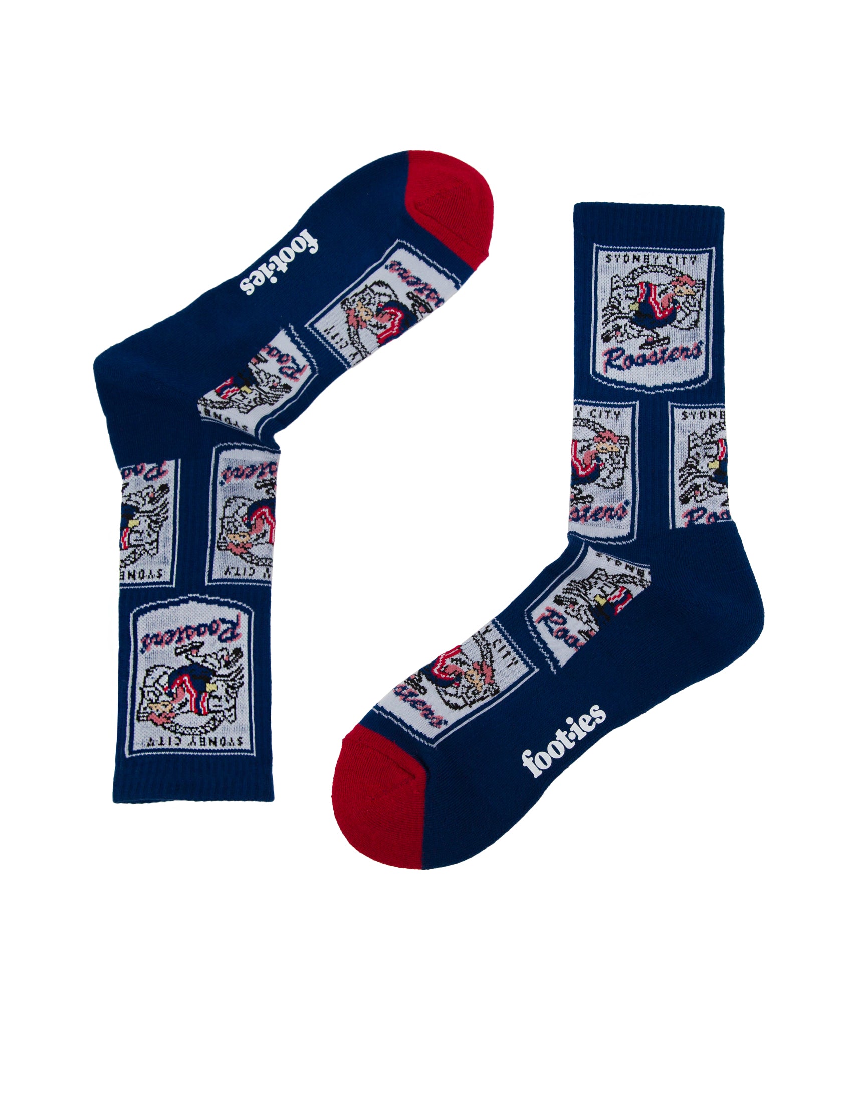 Sydney Roosters Retro Sneaker Sock 2-Pack