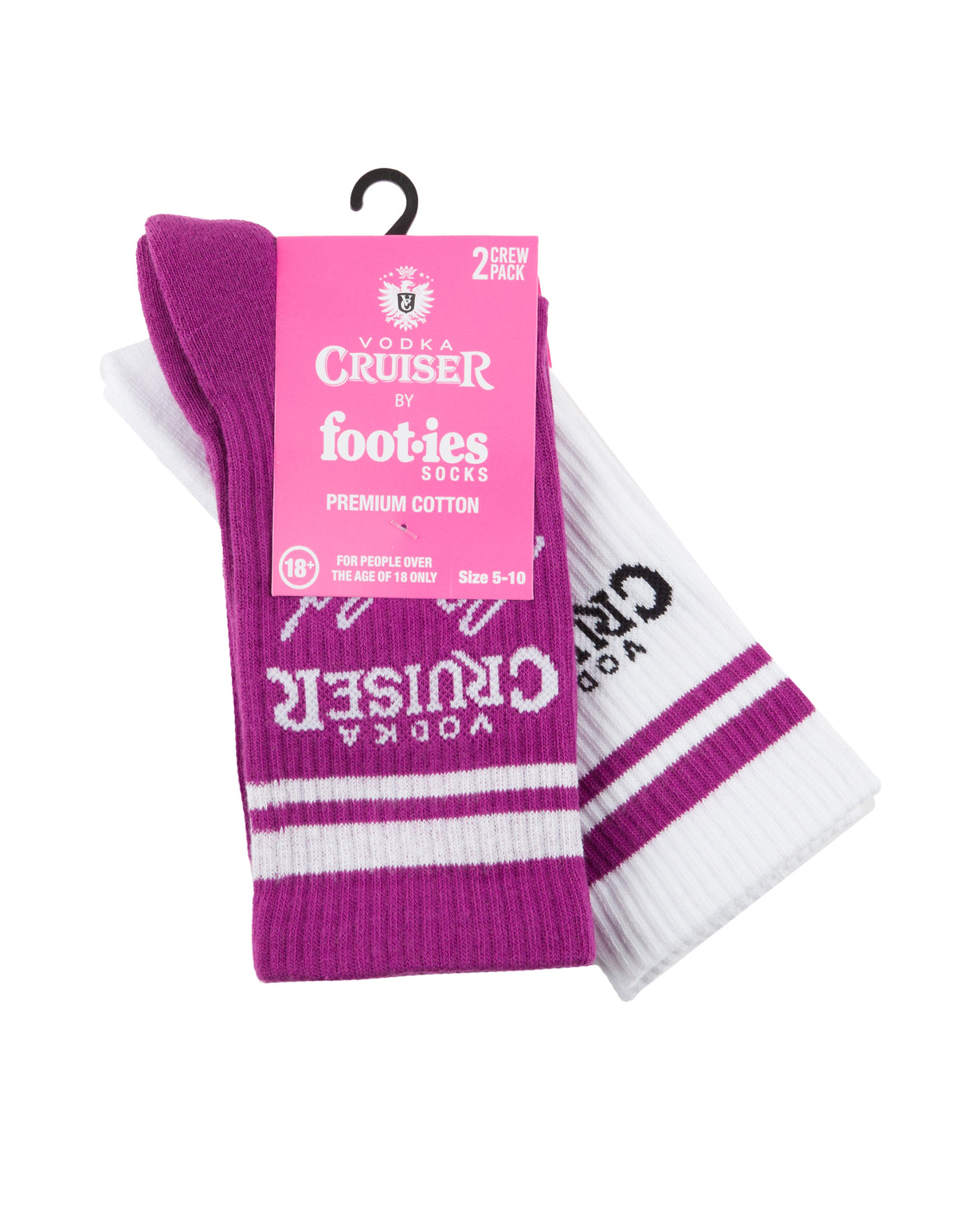 Vodka Cruiser Bold Embroidery Sneaker Sock 2-Pack