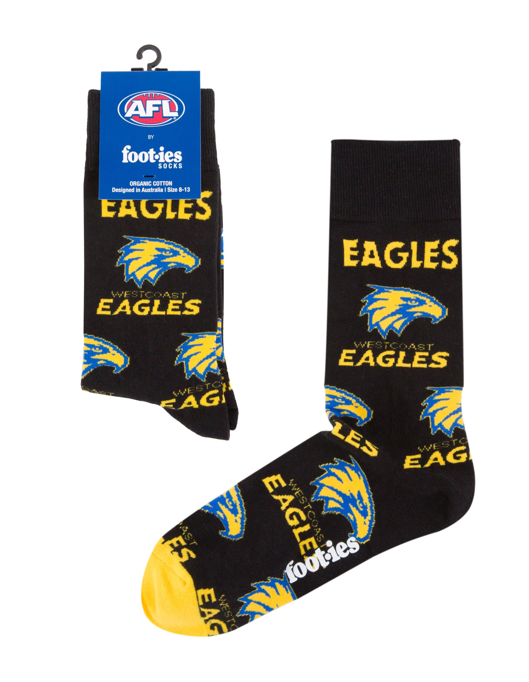 West Coast Eagles Mascot Organic Cotton Socks