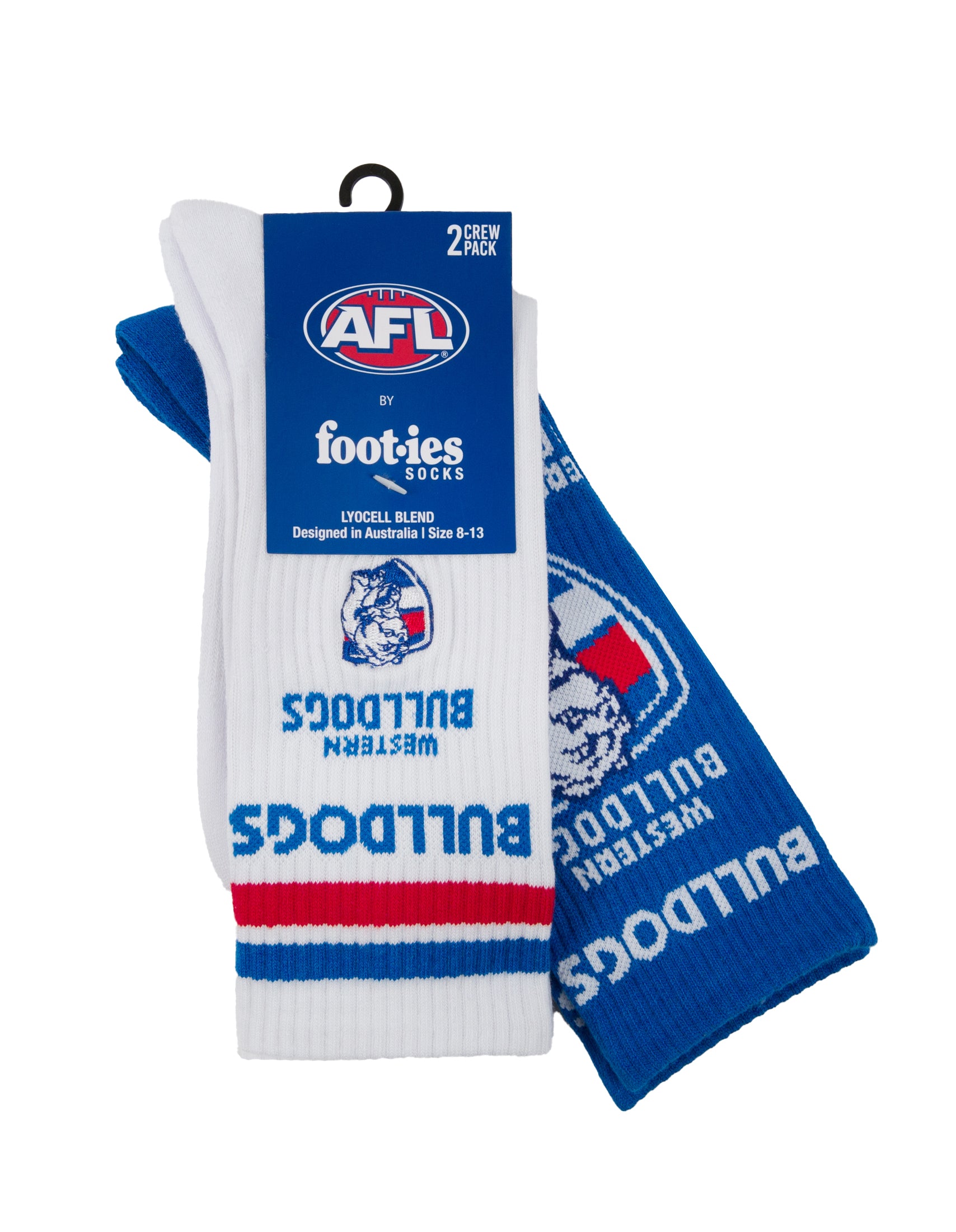 Western Bulldogs Mascot Sneaker Socks 2 Pack