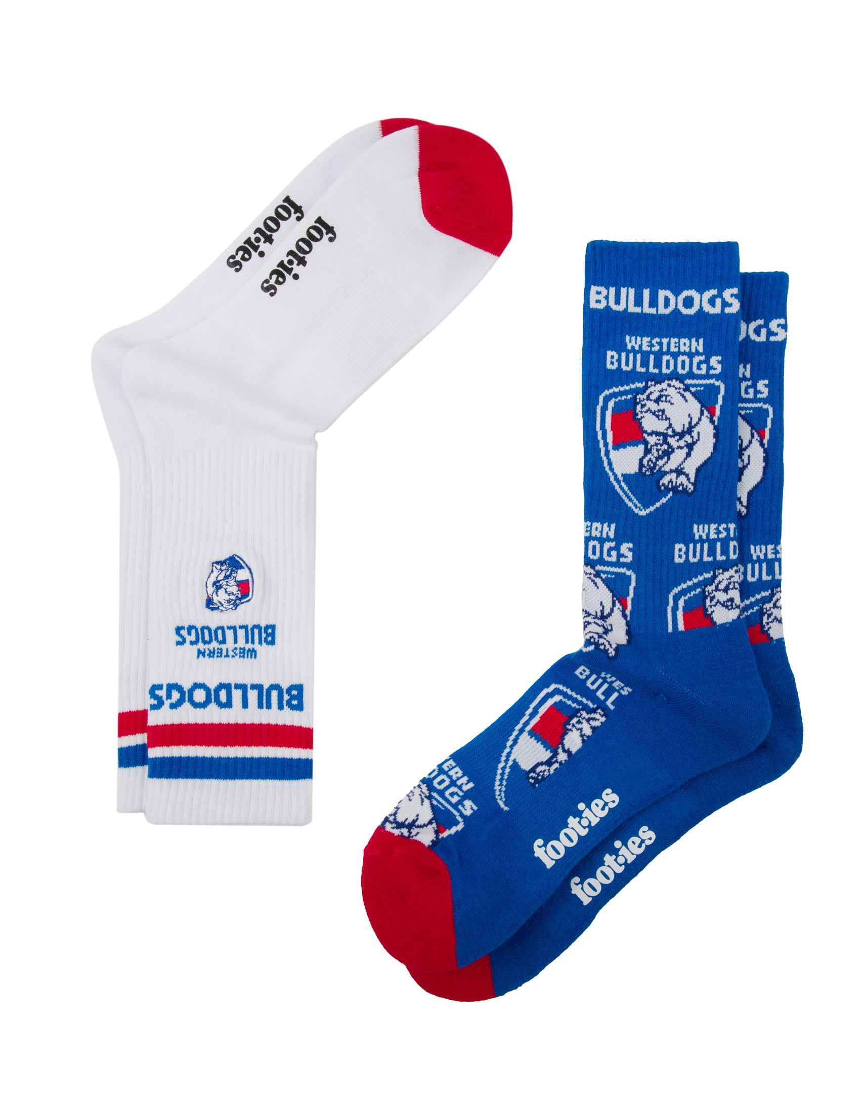 Western Bulldogs Mascot Sneaker Socks 2 Pack