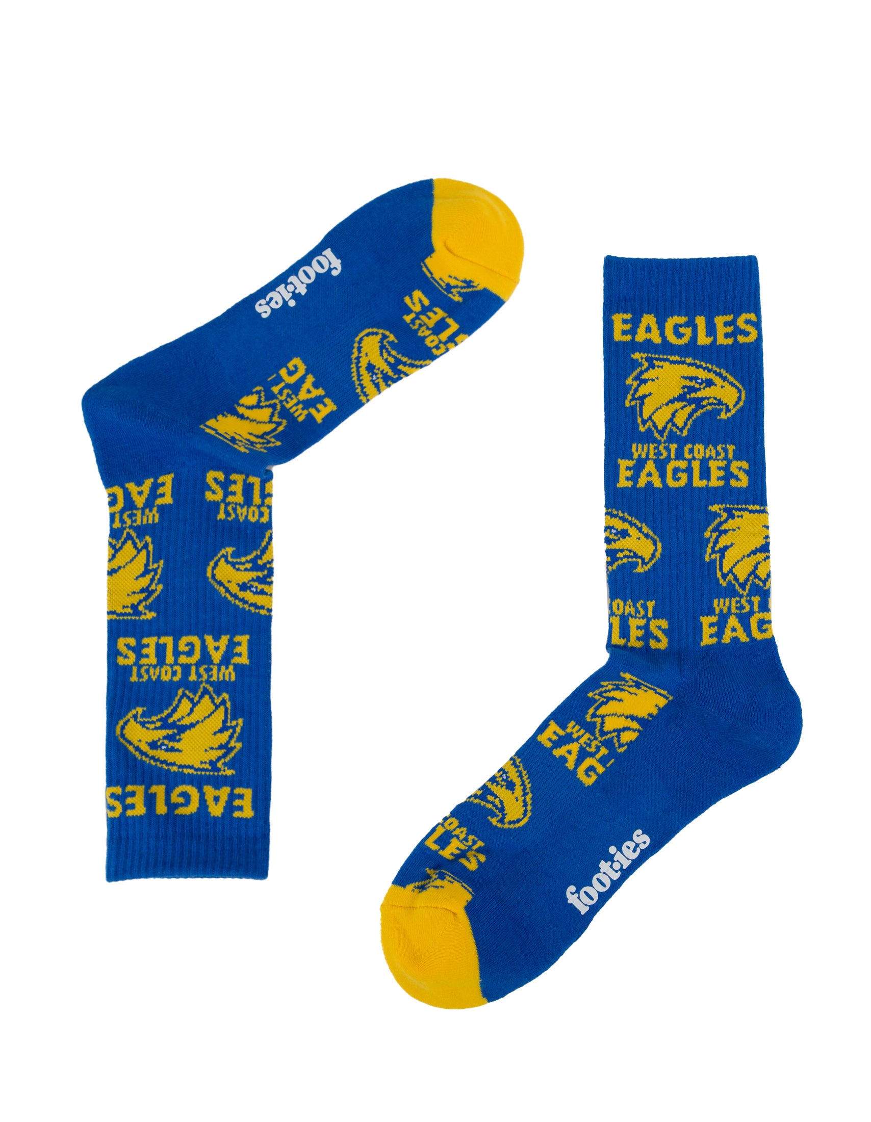 West Coast Eagles Mascot Sneaker 2 Pack Socks