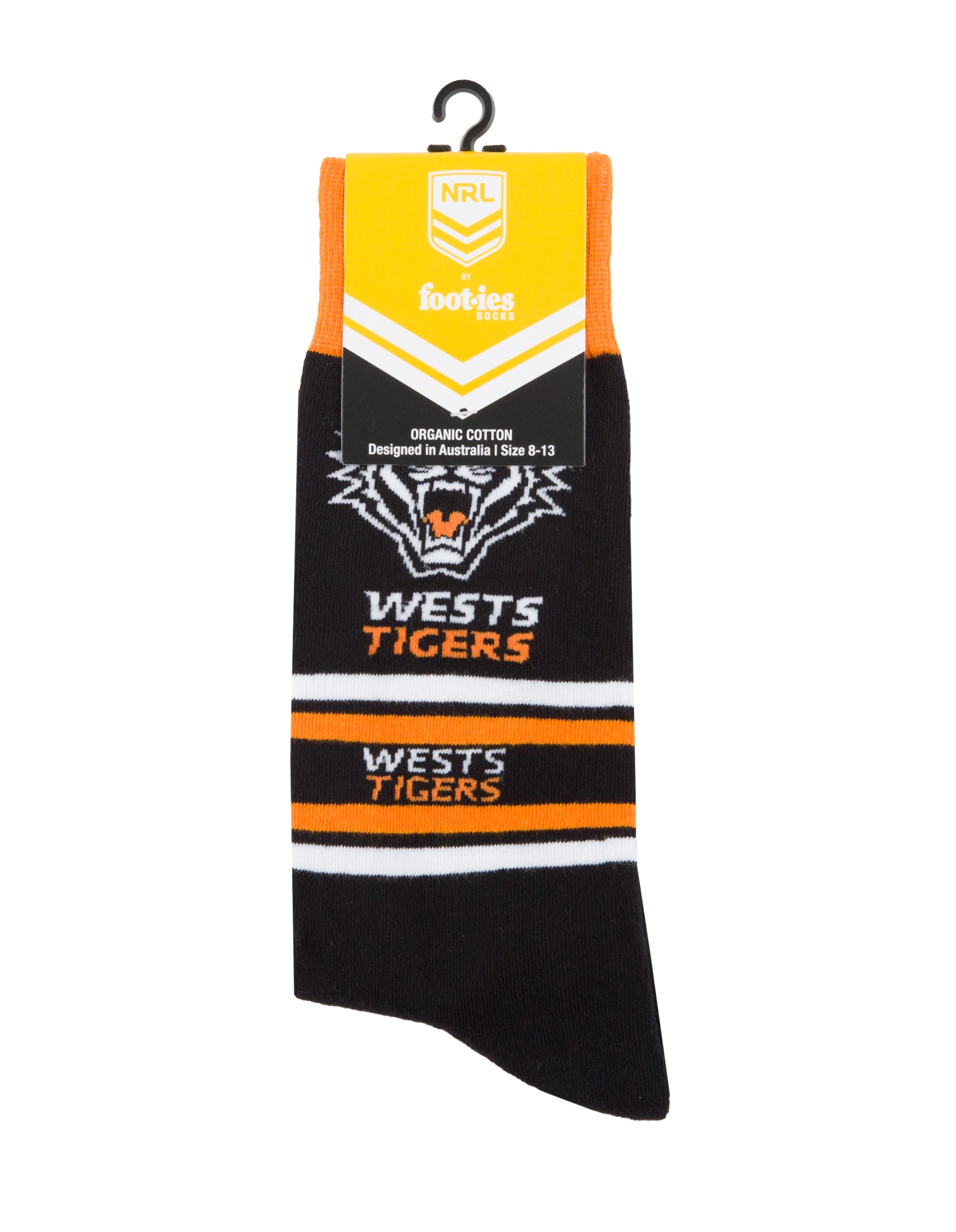 Wests Tigers Stripe Organic Cotton Socks
