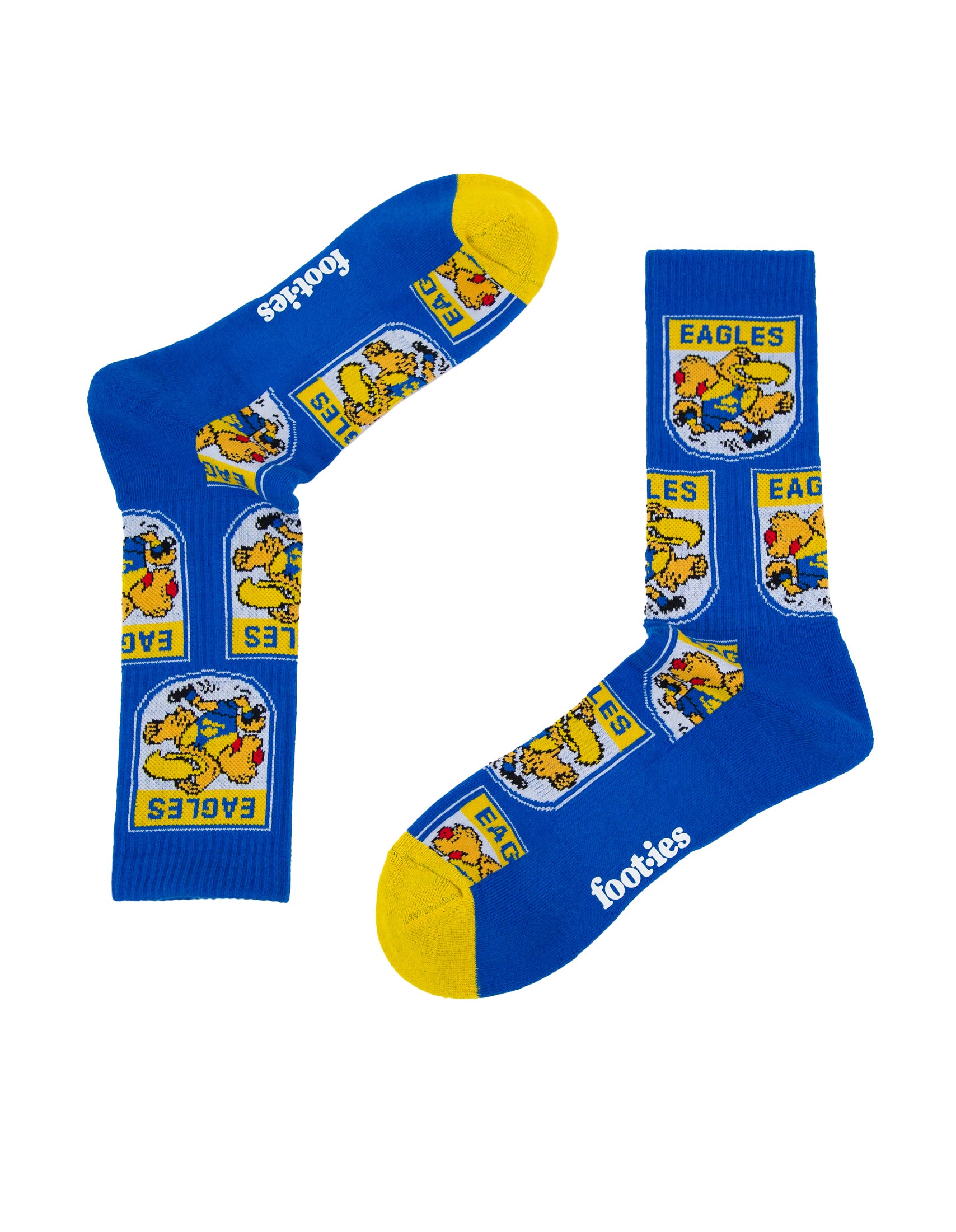 West Coast Eagles Retro Sneaker Sock 2 Pack