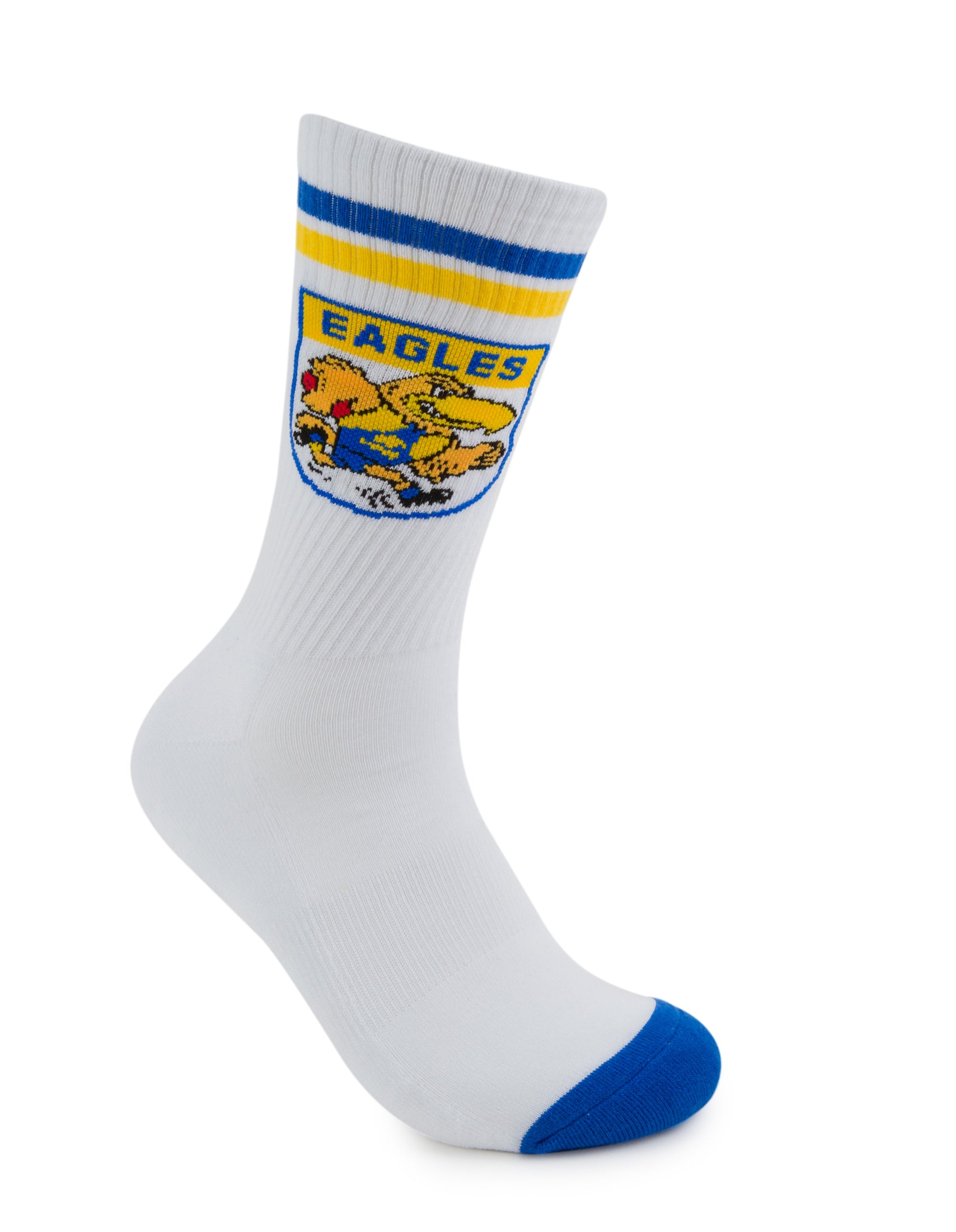 West Coast Eagles Retro Sneaker Sock 2 Pack