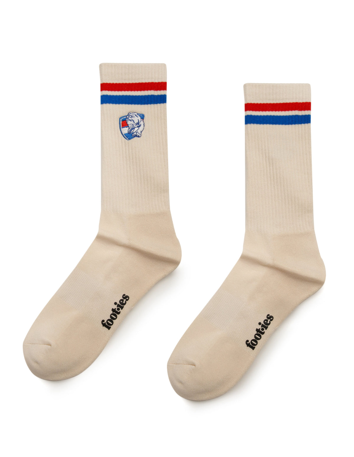 Western Bulldogs Sneaker Sock 2 Pack Giftbox-M/L