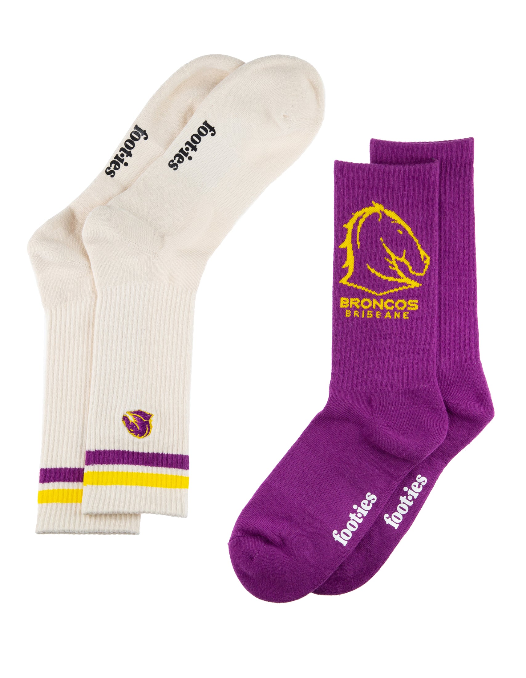 Brisbane Broncos Icons Sneaker Socks 2 Pack