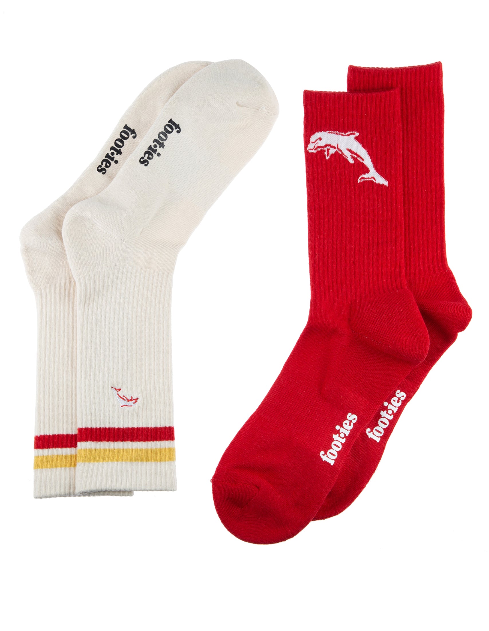 Redcliffe Dolphins Icons Sneaker Socks 2 Pack