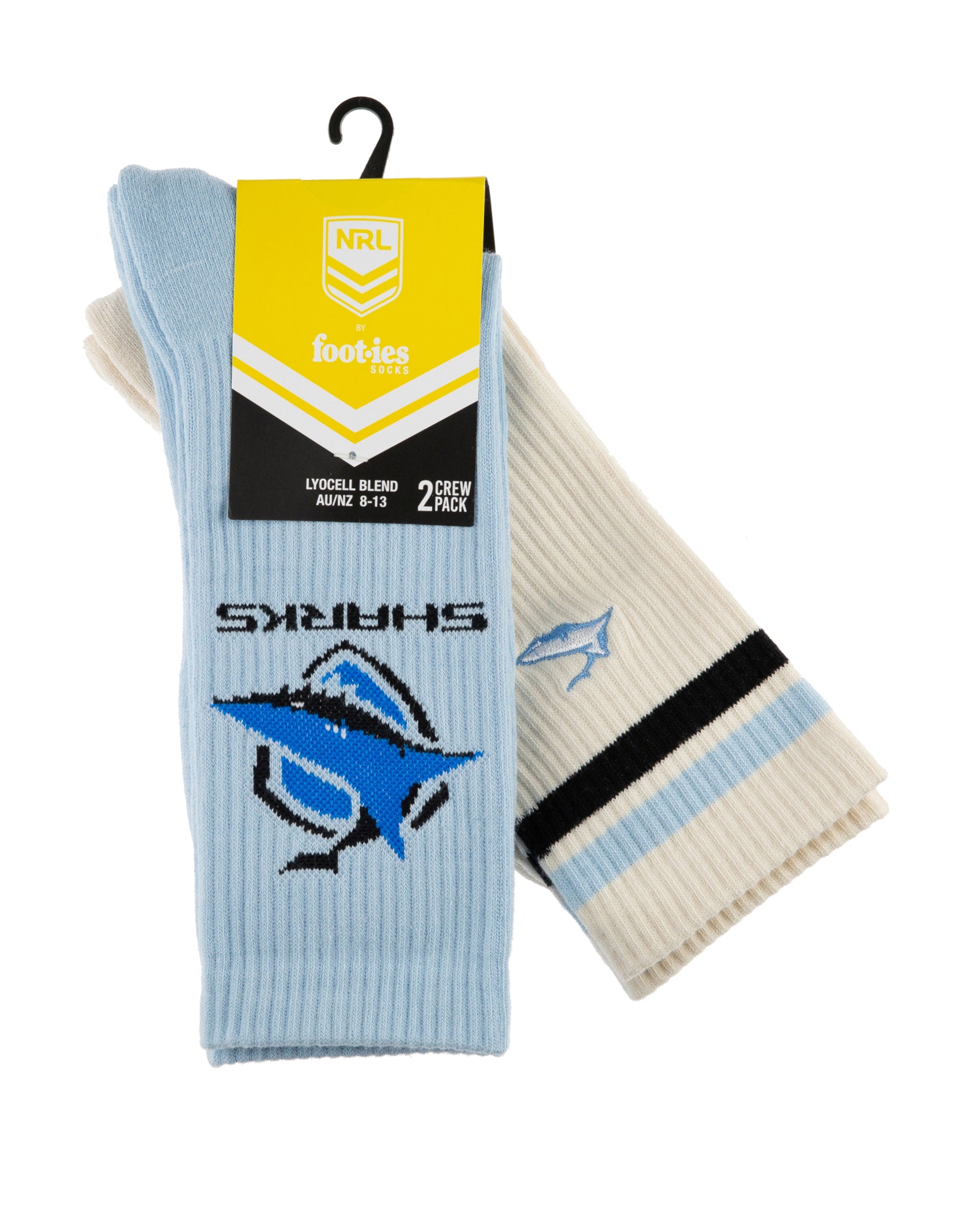 Cronulla Sharks Icons Sneaker Socks 2 Pack