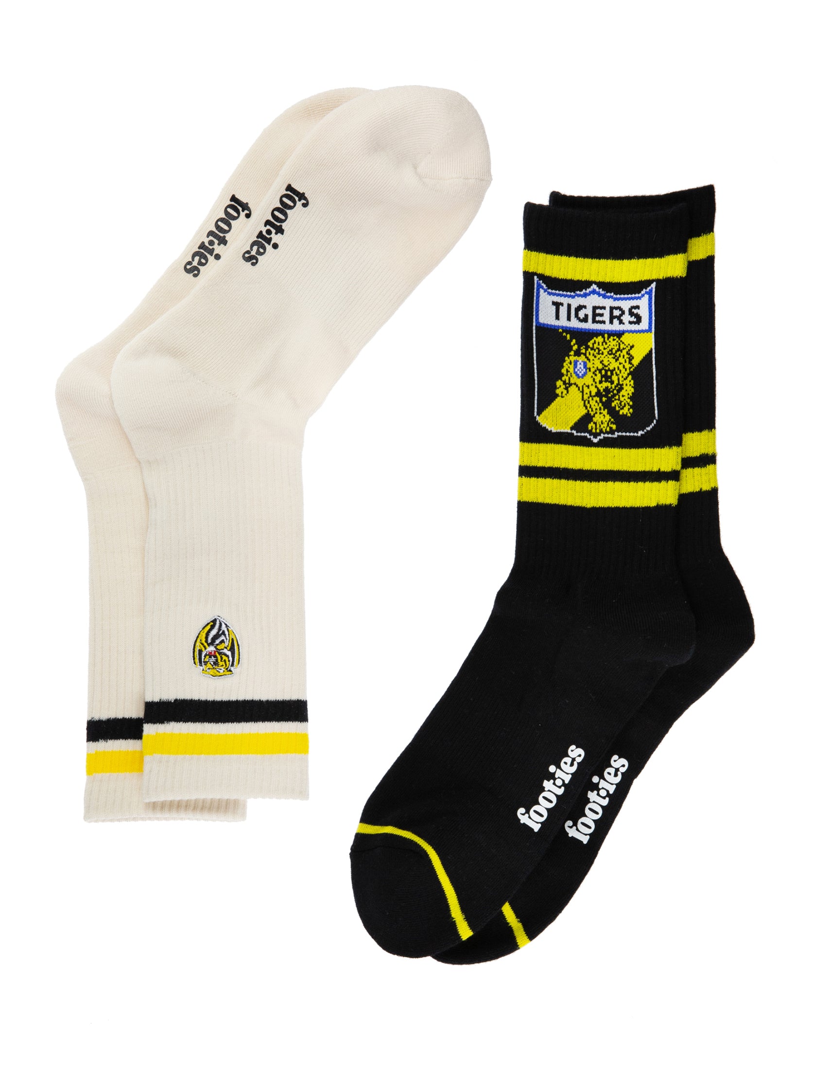 Richmond Tigers Icons 2 Pack Sneaker Socks
