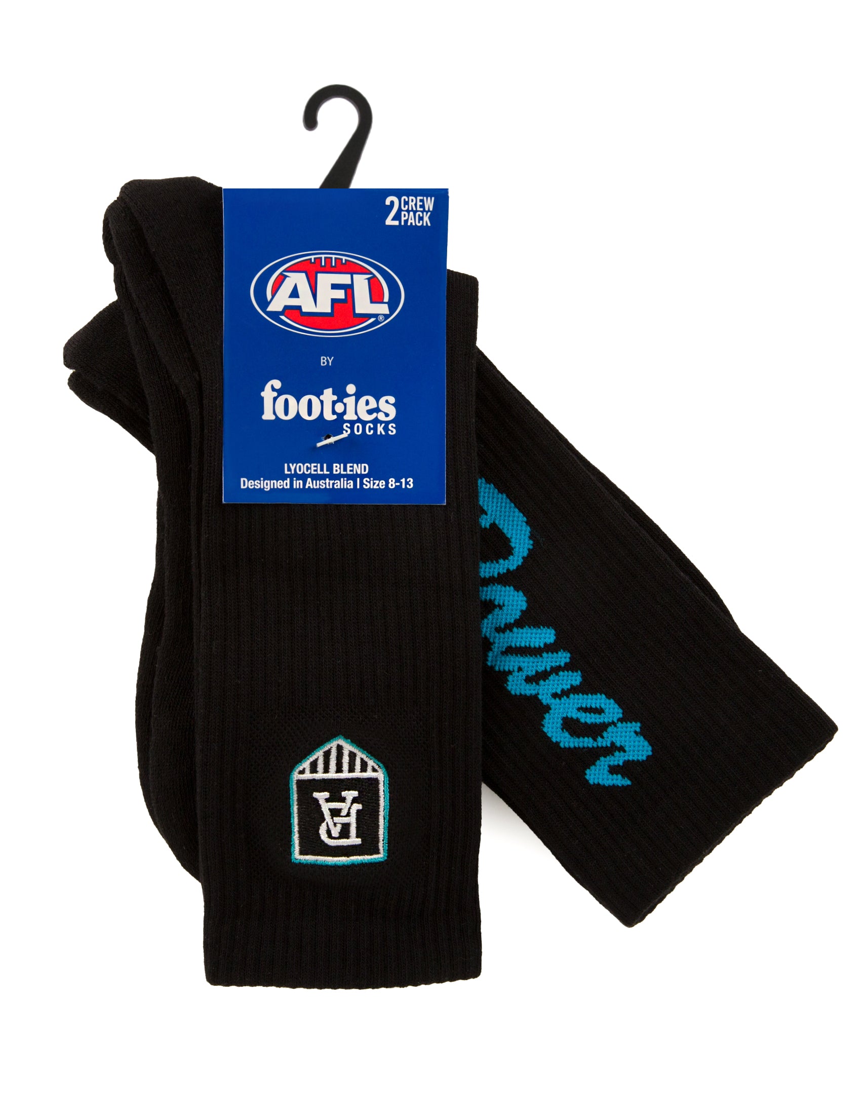 Port Adelaide Sneaker Sock 2-Pack