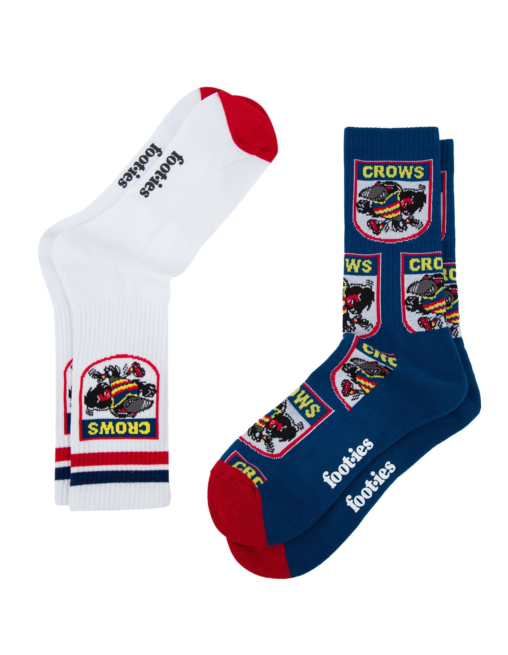 Adelaide Crows Retro Sneaker Sock 2 Pack