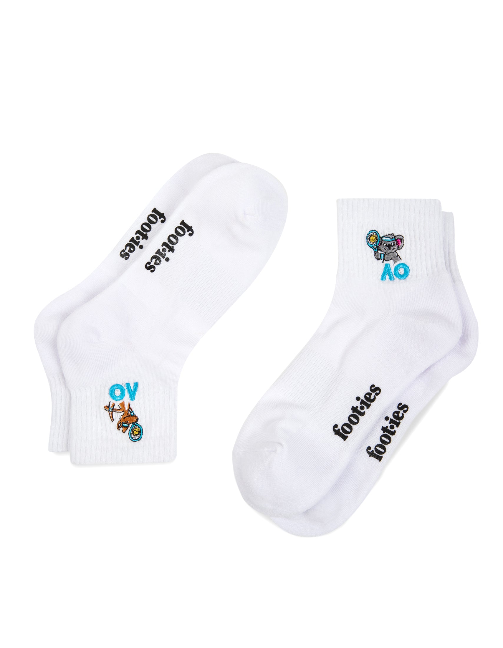 Aussie Open Australian Animals Quarter Crew Socks 2-Pack