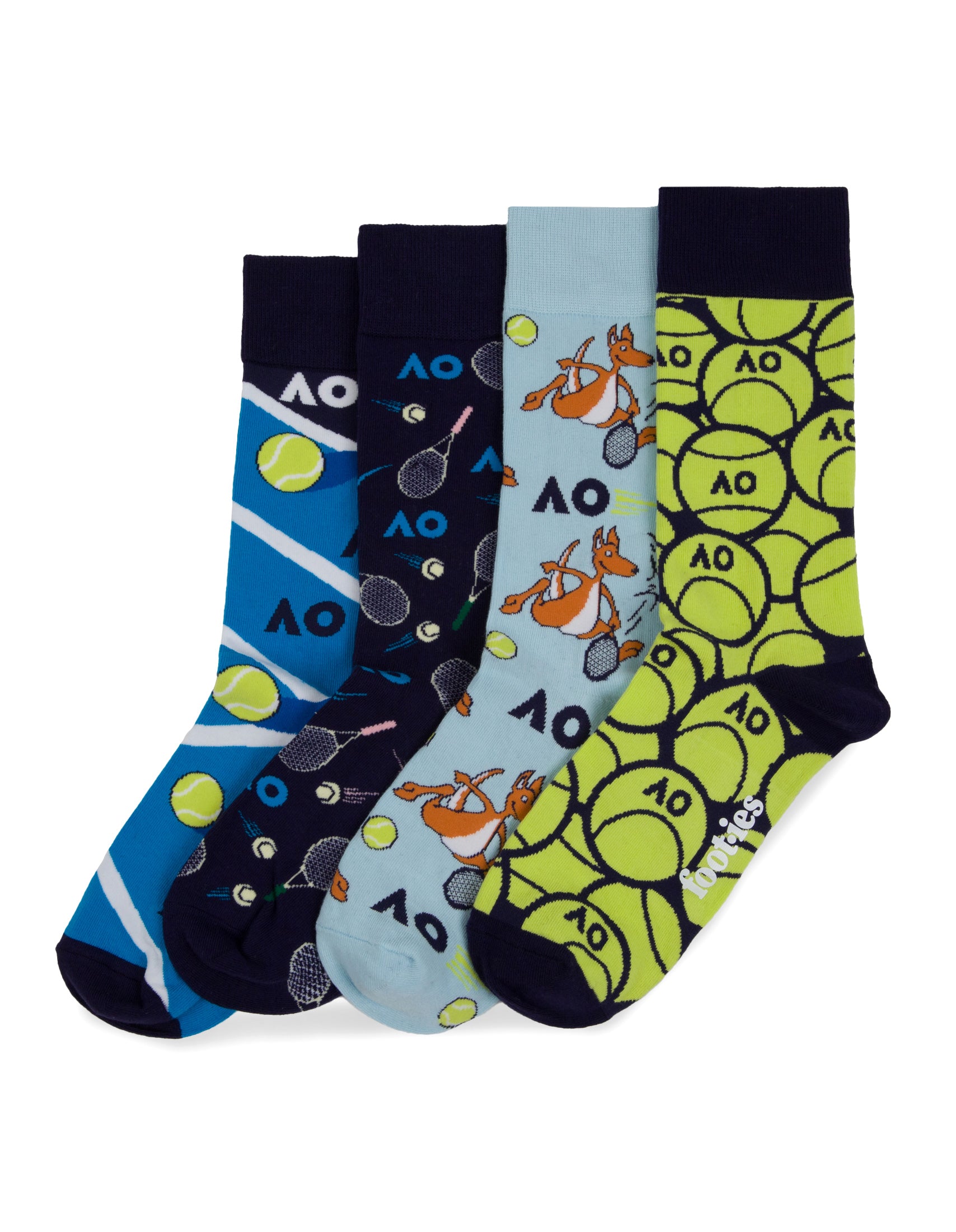Australian Open Organic Cotton Novelty Sock 4-Pack