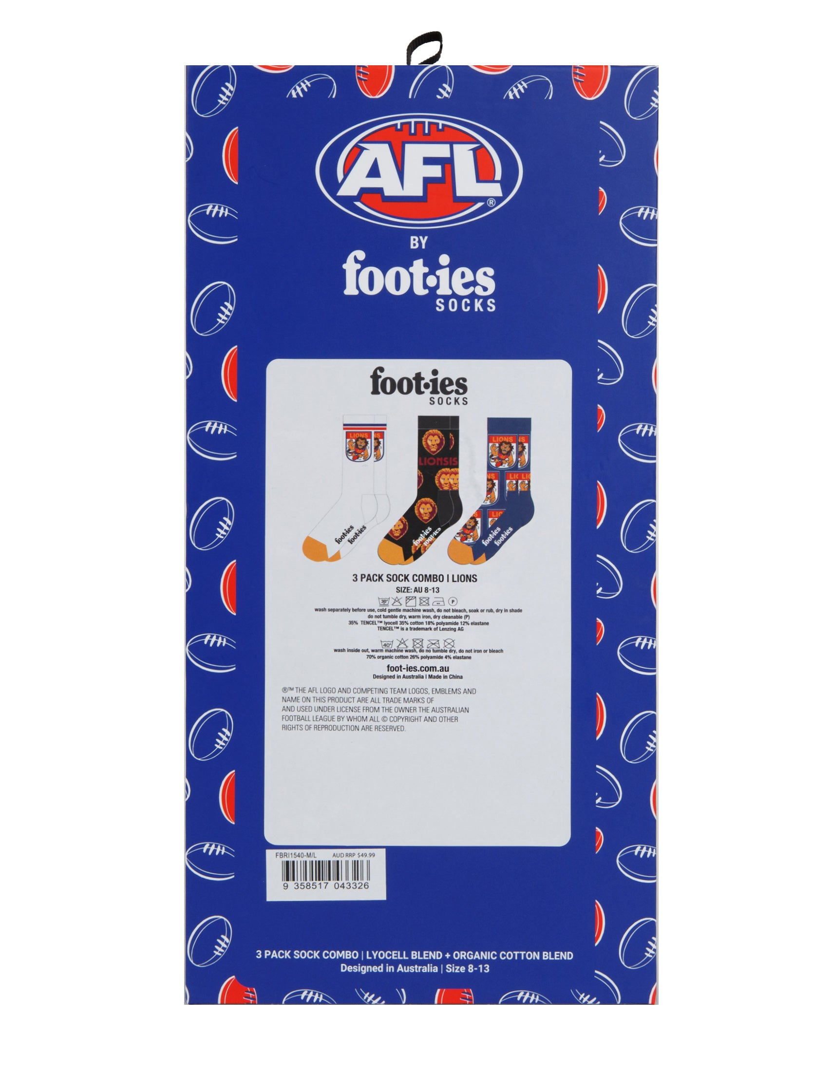 Brisbane Lions 3-Pack Gift Box