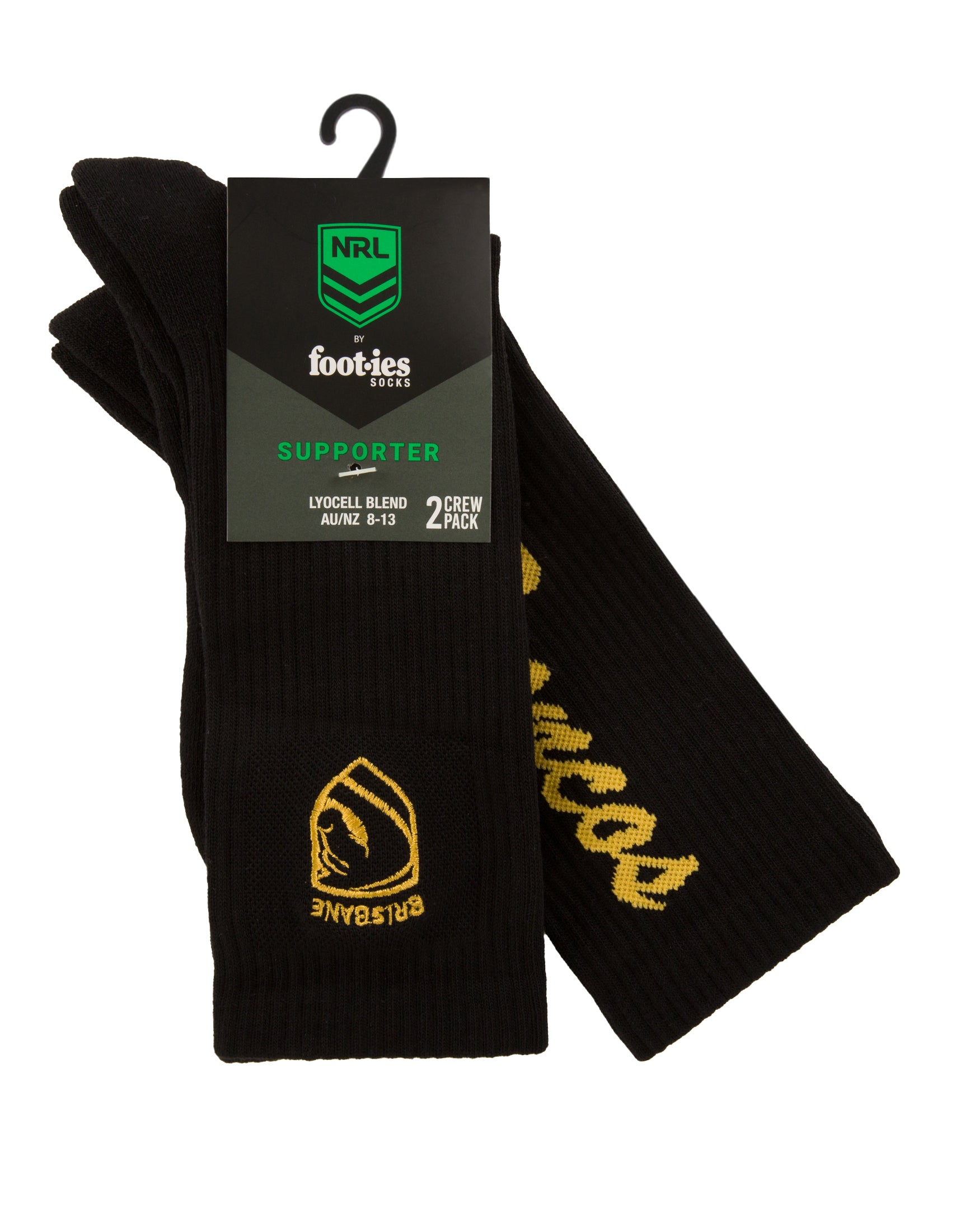 Brisbane Broncos Sneaker Sock 2-Pack