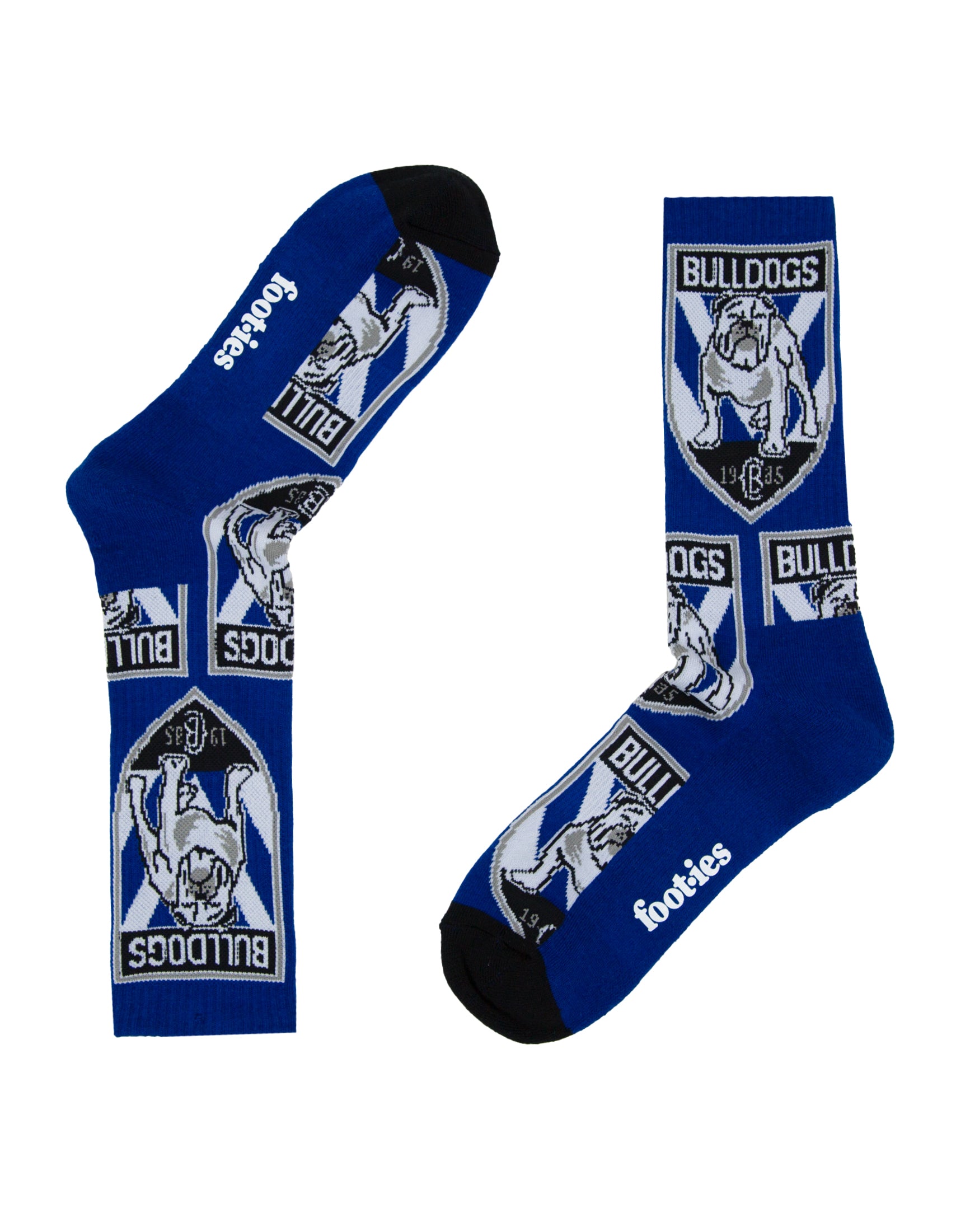 Canterbury-Bankstown Bulldogs Embroidered Sneaker Socks 2 Pack