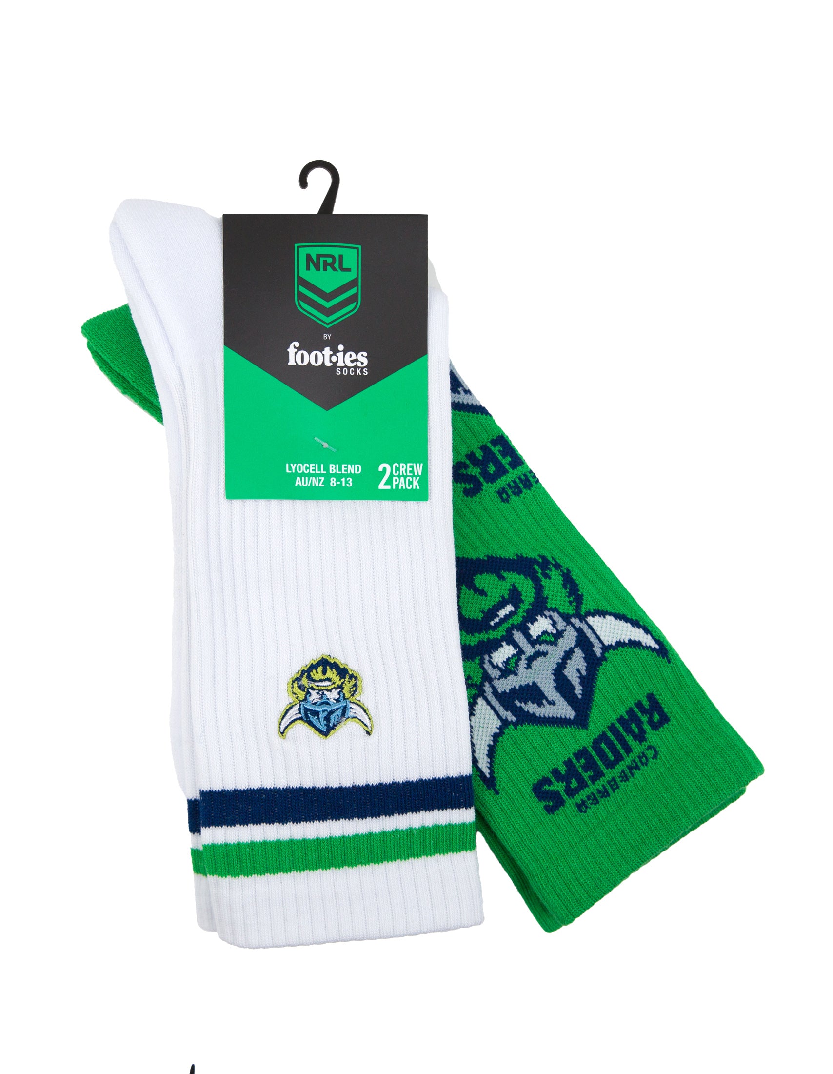 Canberra Raiders Embroidered Sneaker Sock 2 Pack