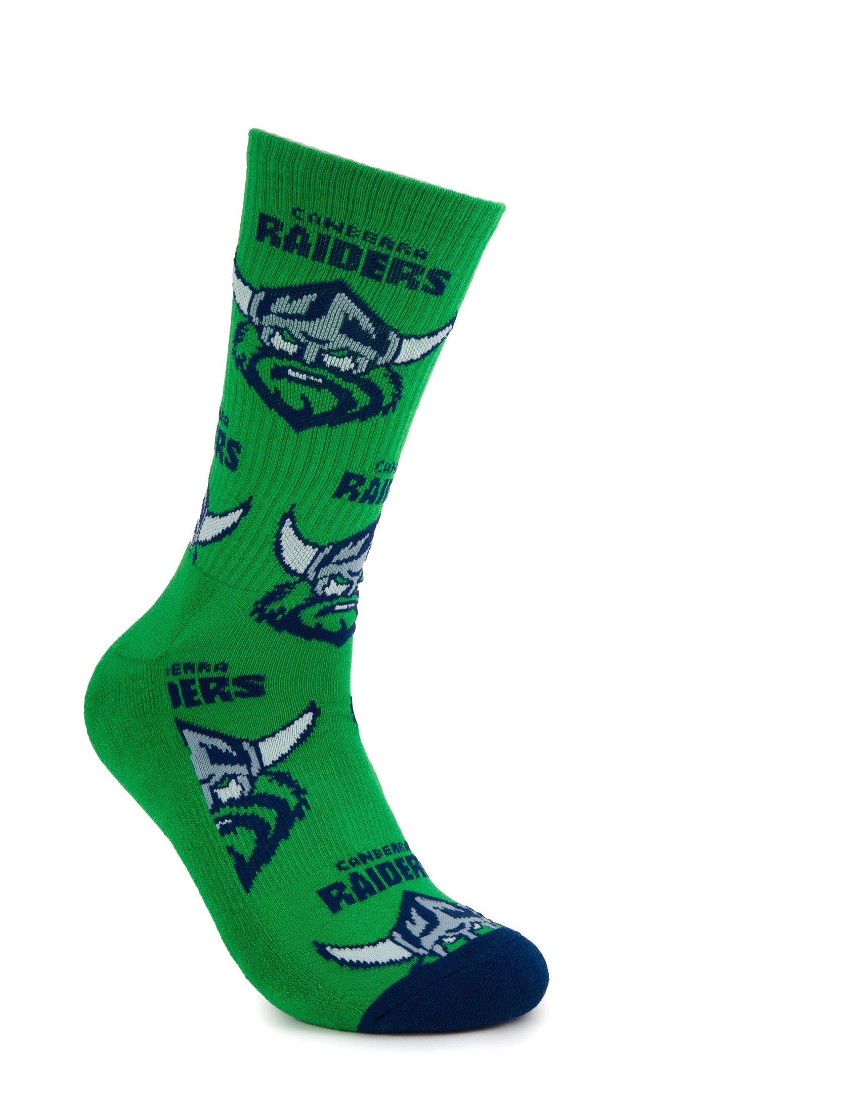 Canberra Raiders Embroidered Sneaker Sock 2 Pack