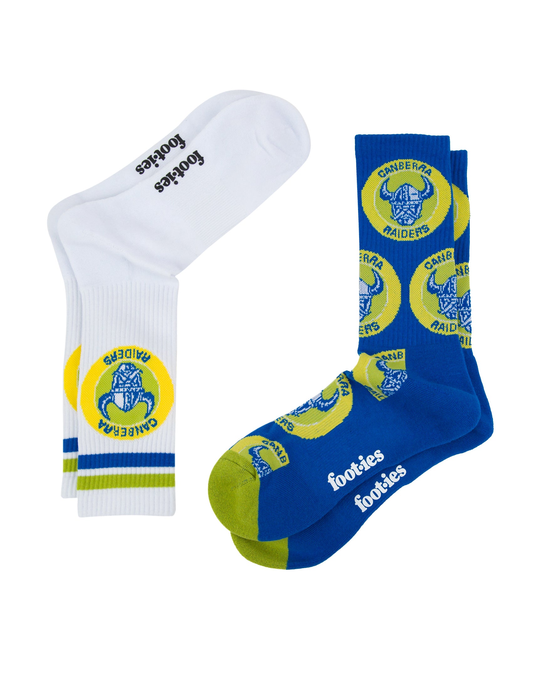 Canberra Raiders Retro Sneaker Sock 2 Pack