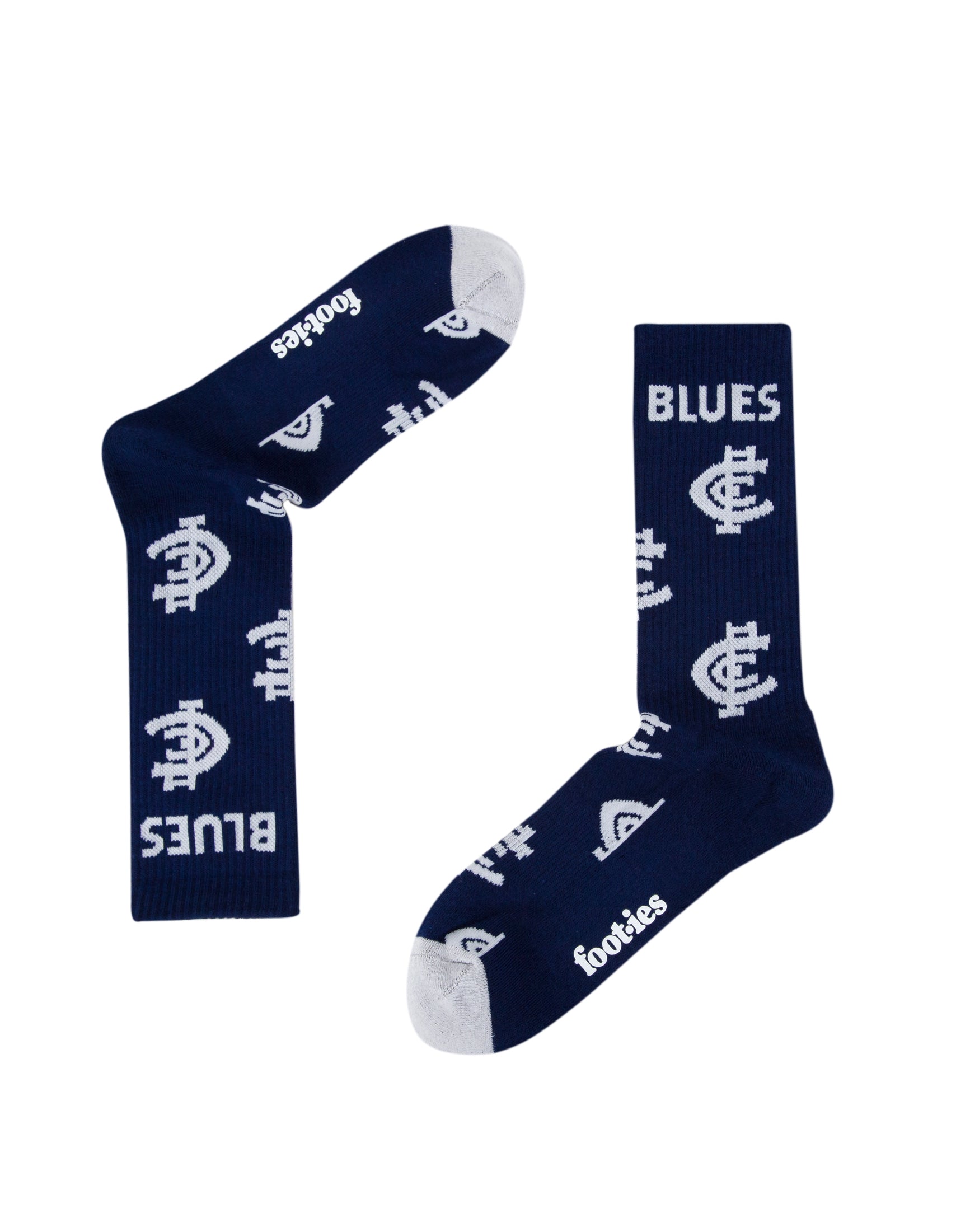 Carlton Blues Mascot Sneaker 2 Pack Socks