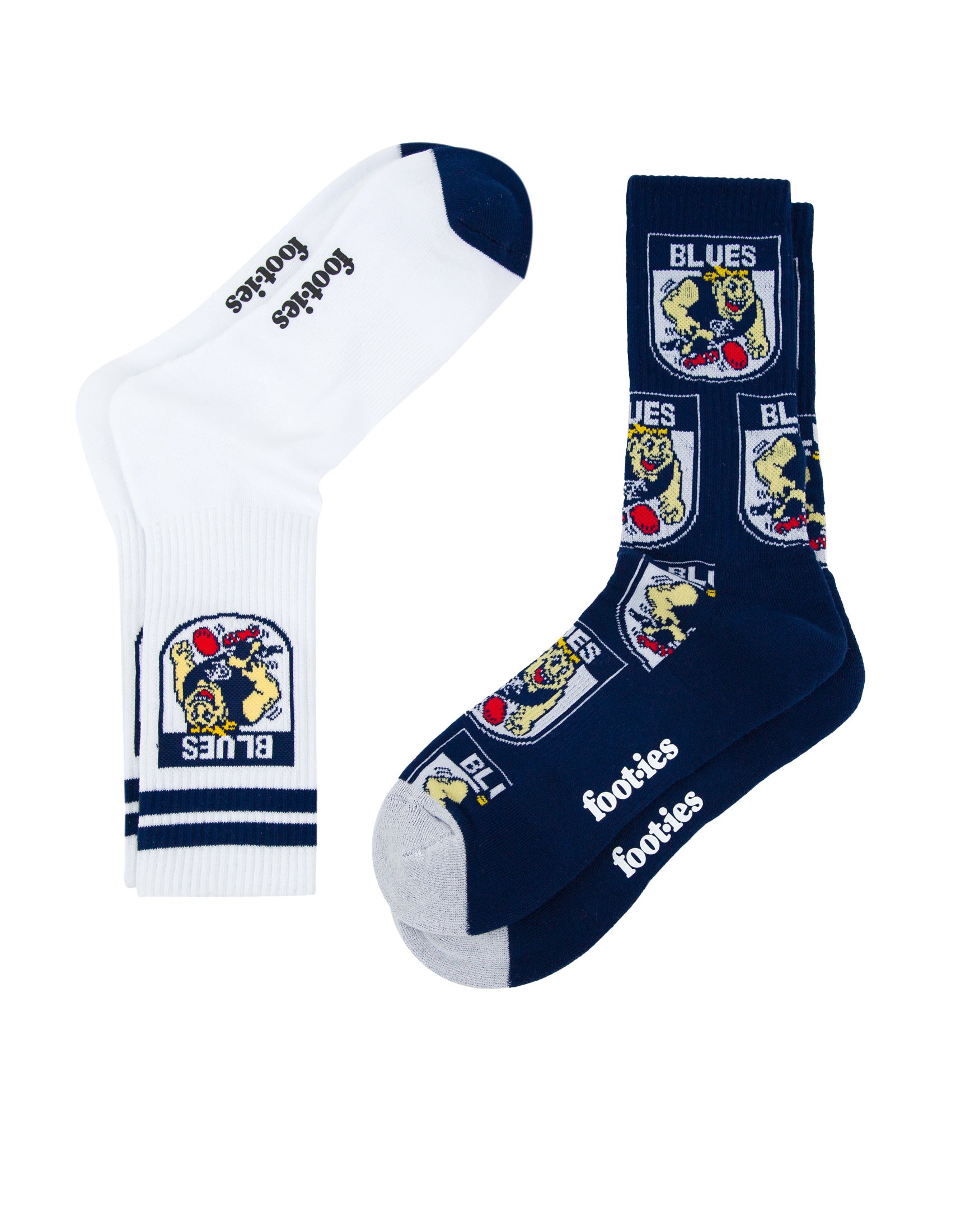 Carlton Blues Retro Sneaker Sock 2 Pack