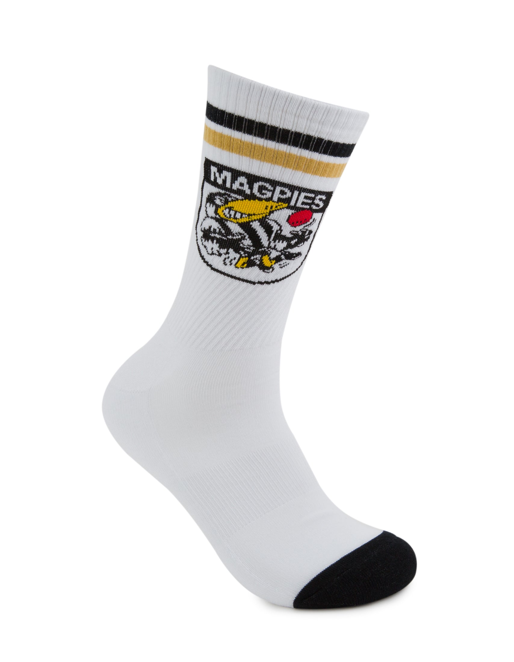 Collingwood Magpies Retro Sneaker Sock 2 Pack