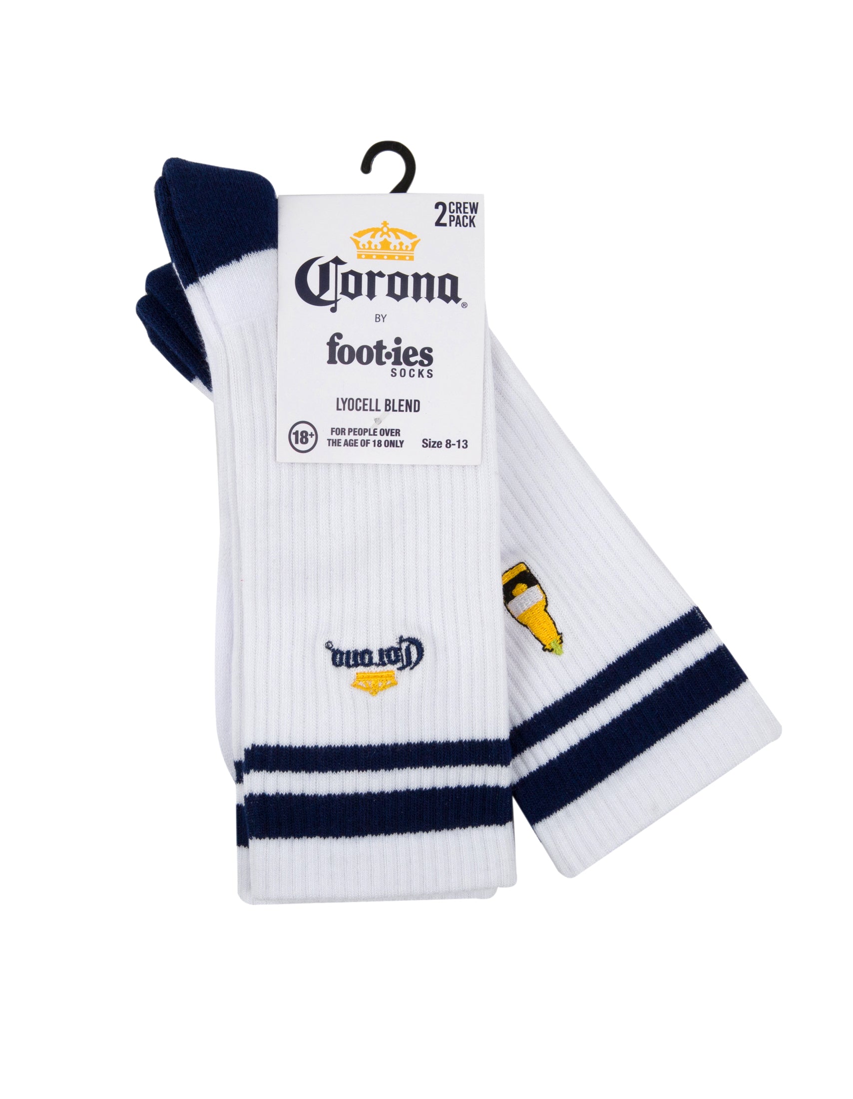 Corona Micro Embroidery Sneaker 2 Pack Socks