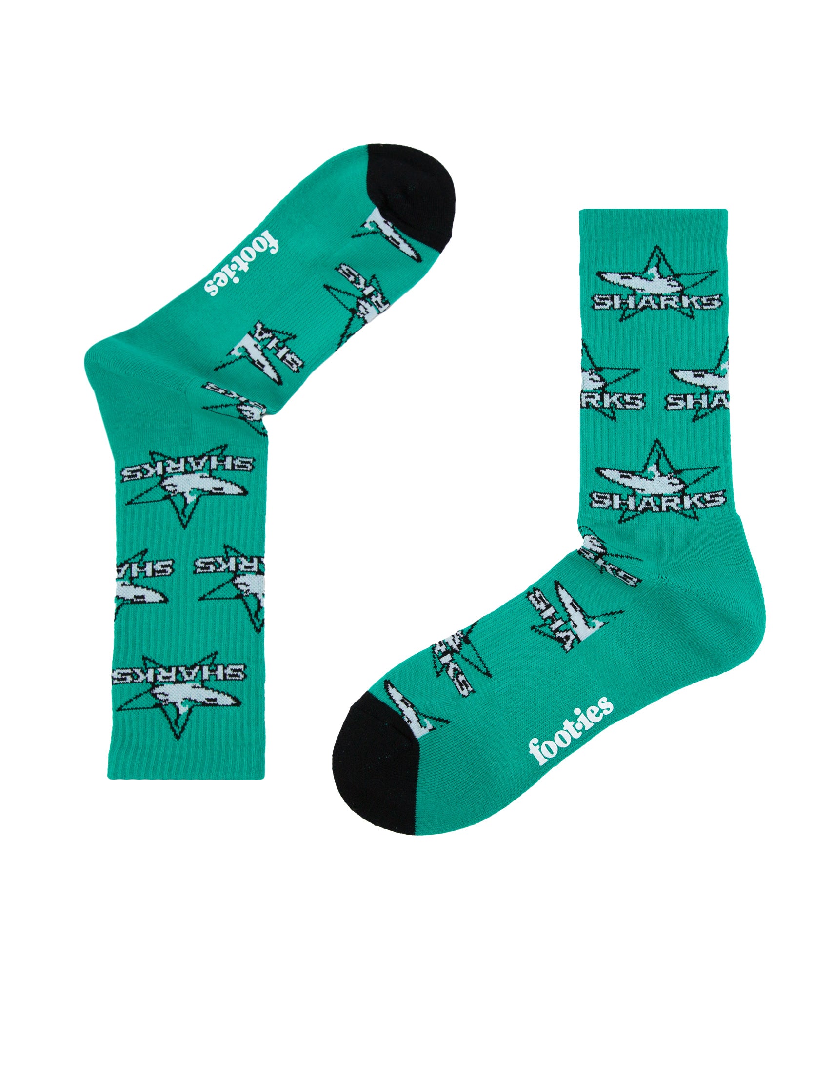 Cronulla Sutherland Sharks Retro Sneaker Sock 2 Pack