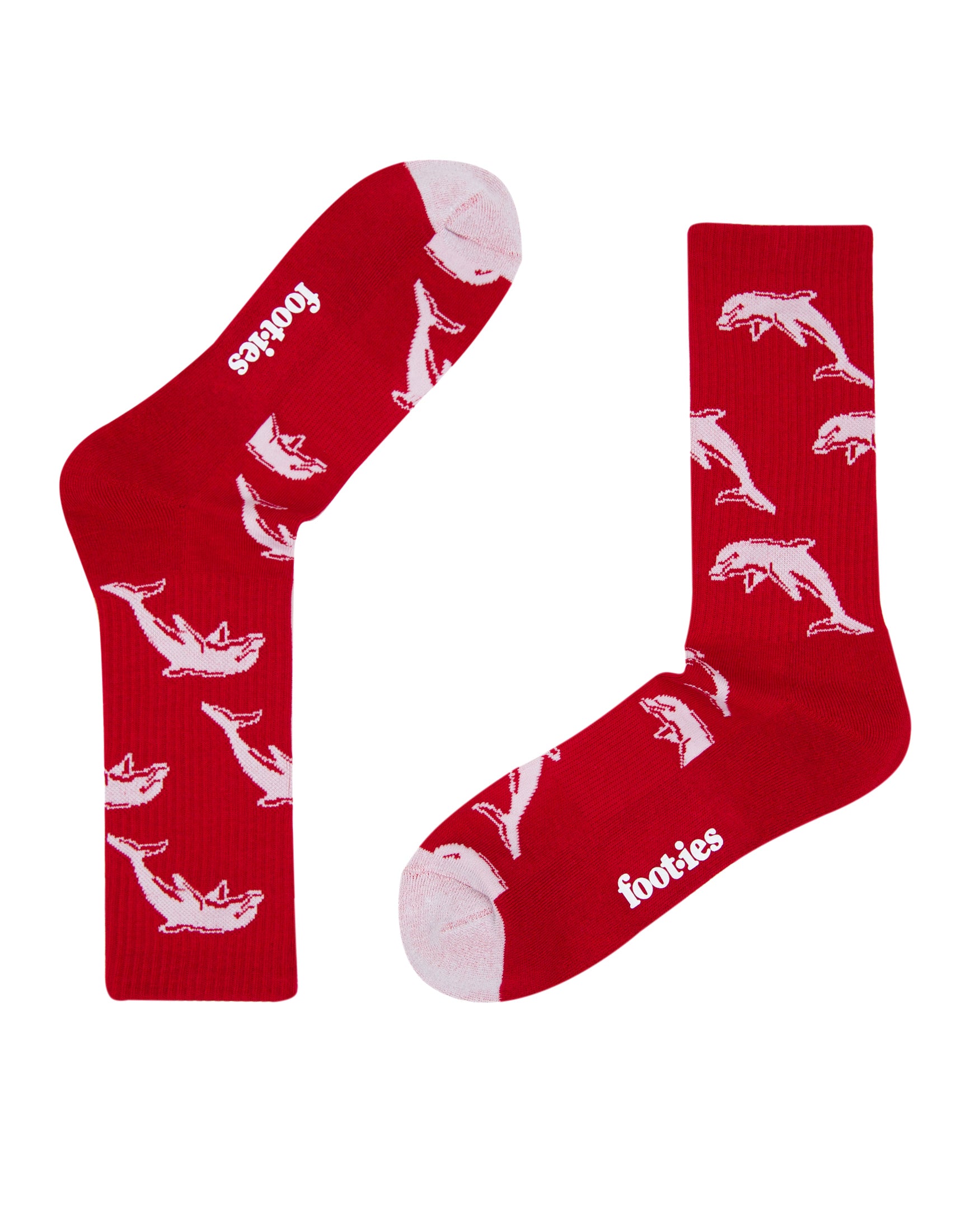 Dolphins Embroidered Sneaker Sock 2 Pack