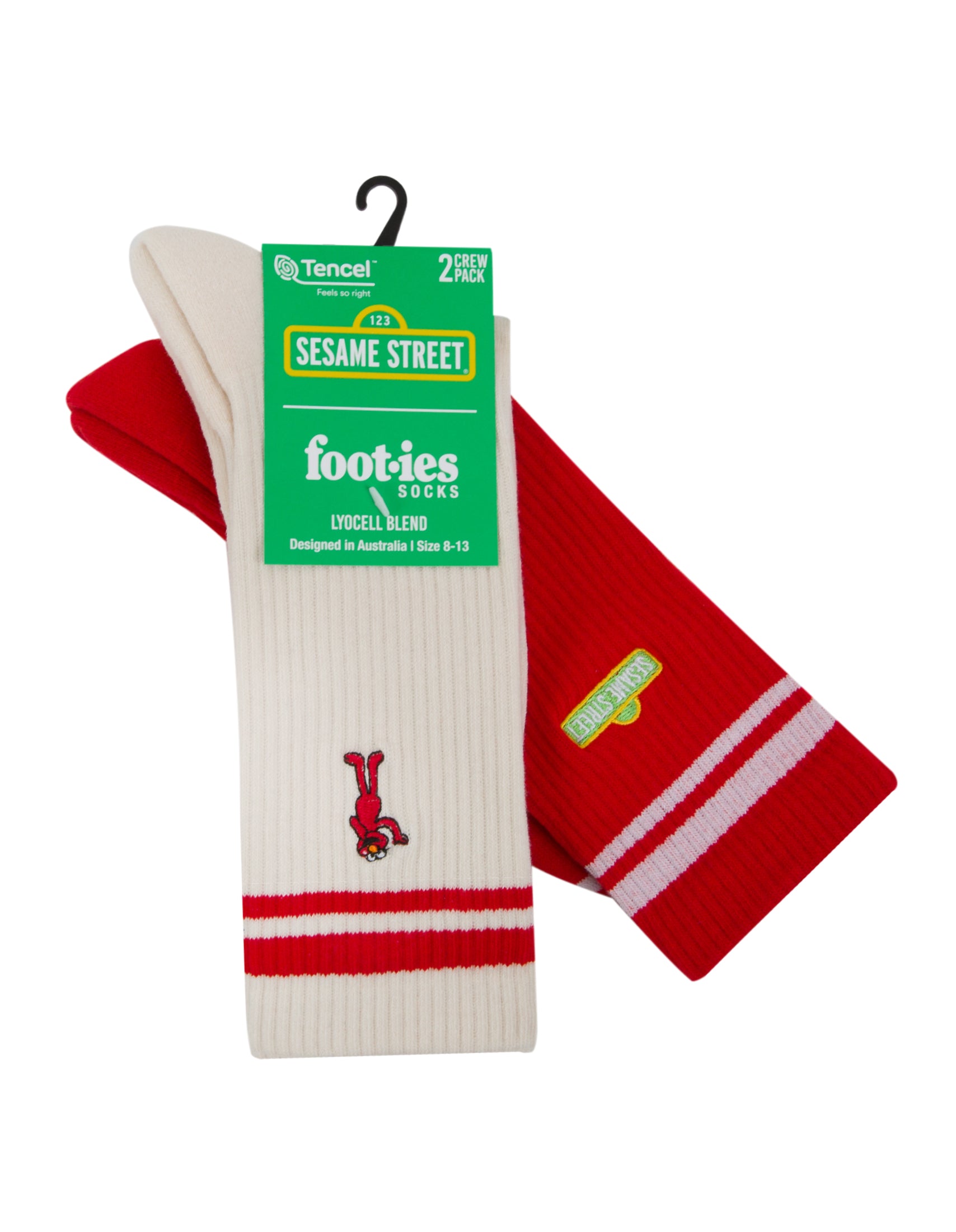 Elmo Sneaker Sock 2 Pack