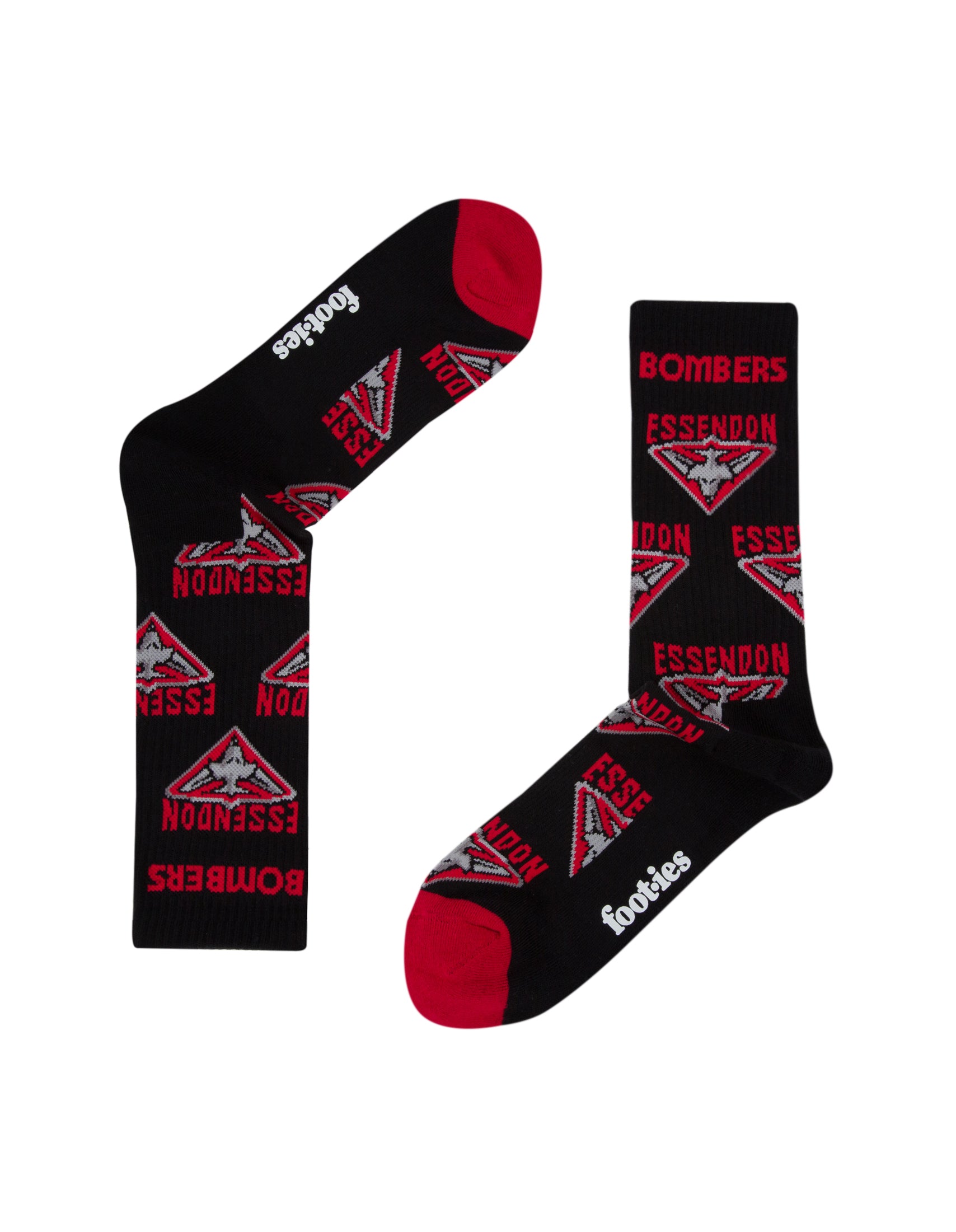 Essendon Bombers Mascot Sneaker Socks 2-Pack