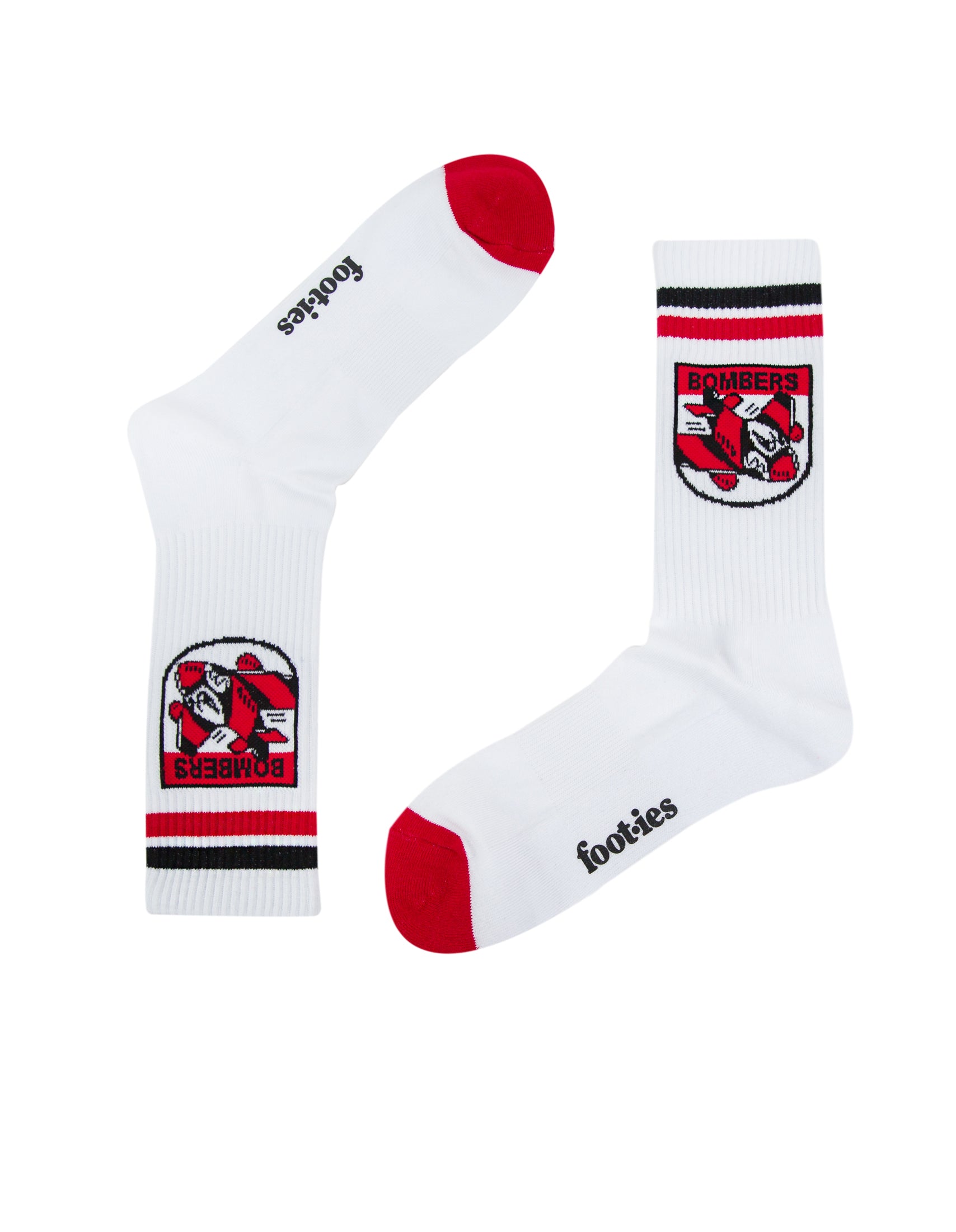 Essendon Bombers Retro Sneaker Sock 2 Pack